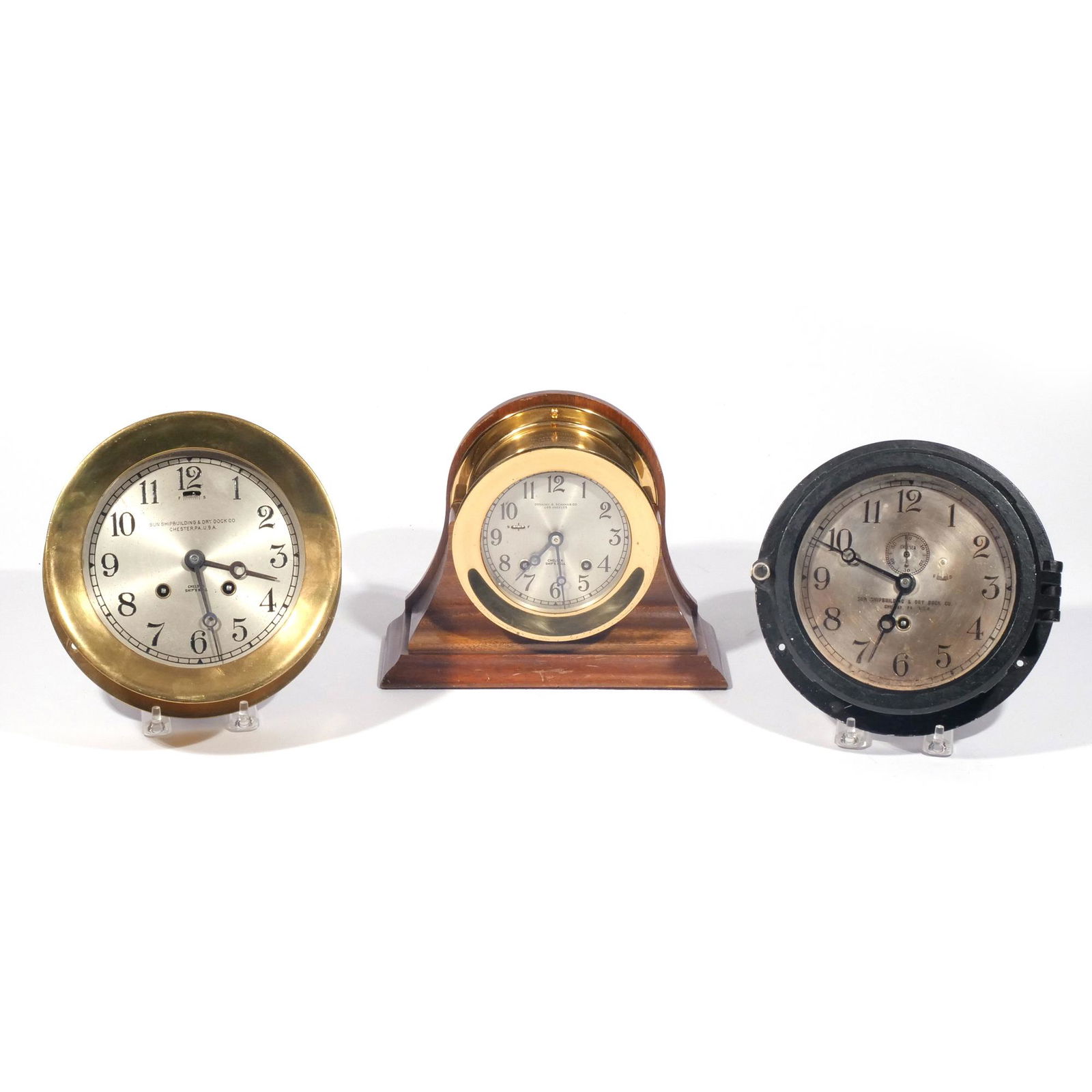 (3pc) CHELSEA SHIP CLOCK'S (1 of 16)
