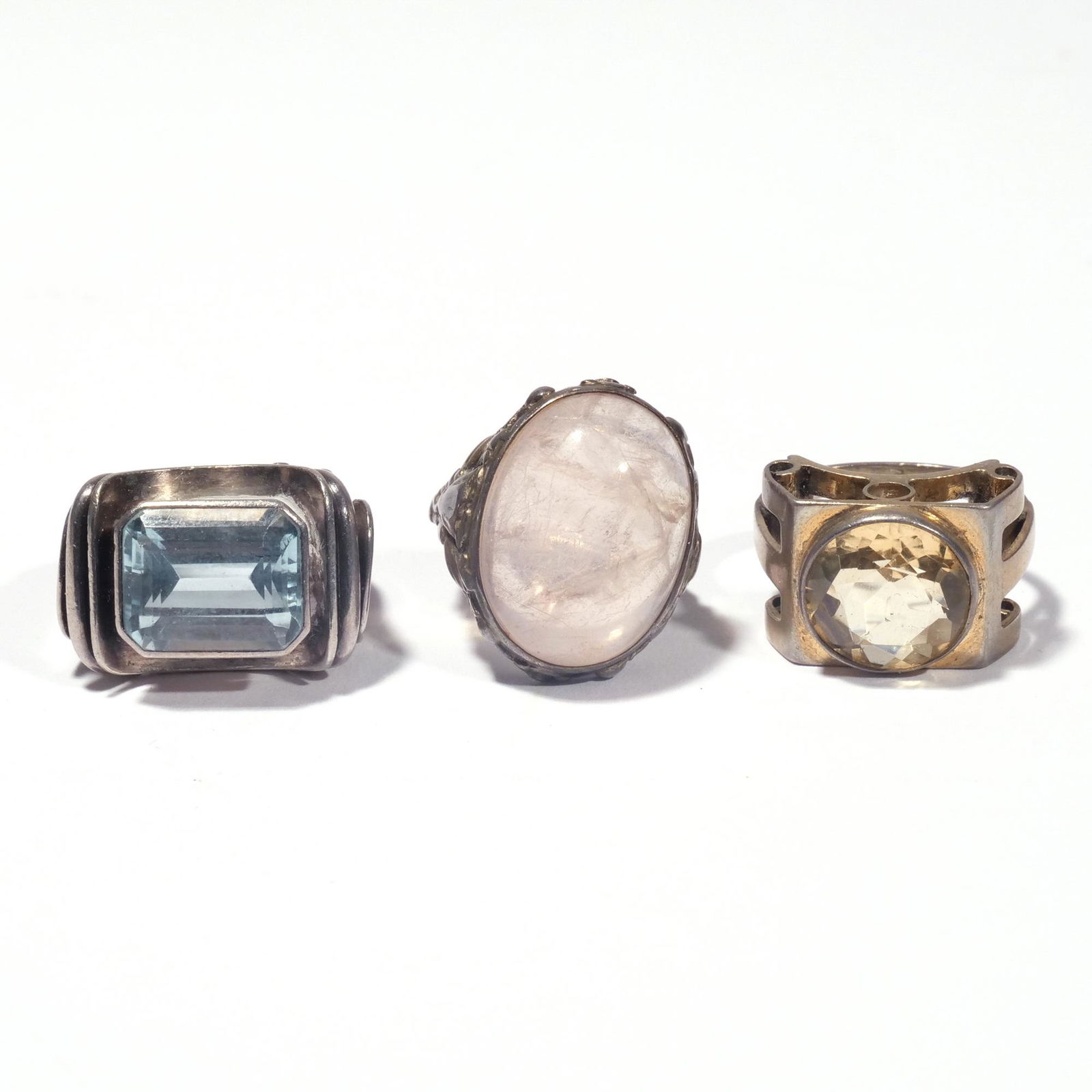 (3pc) MISC. SILVER RINGS (1 of 10)
