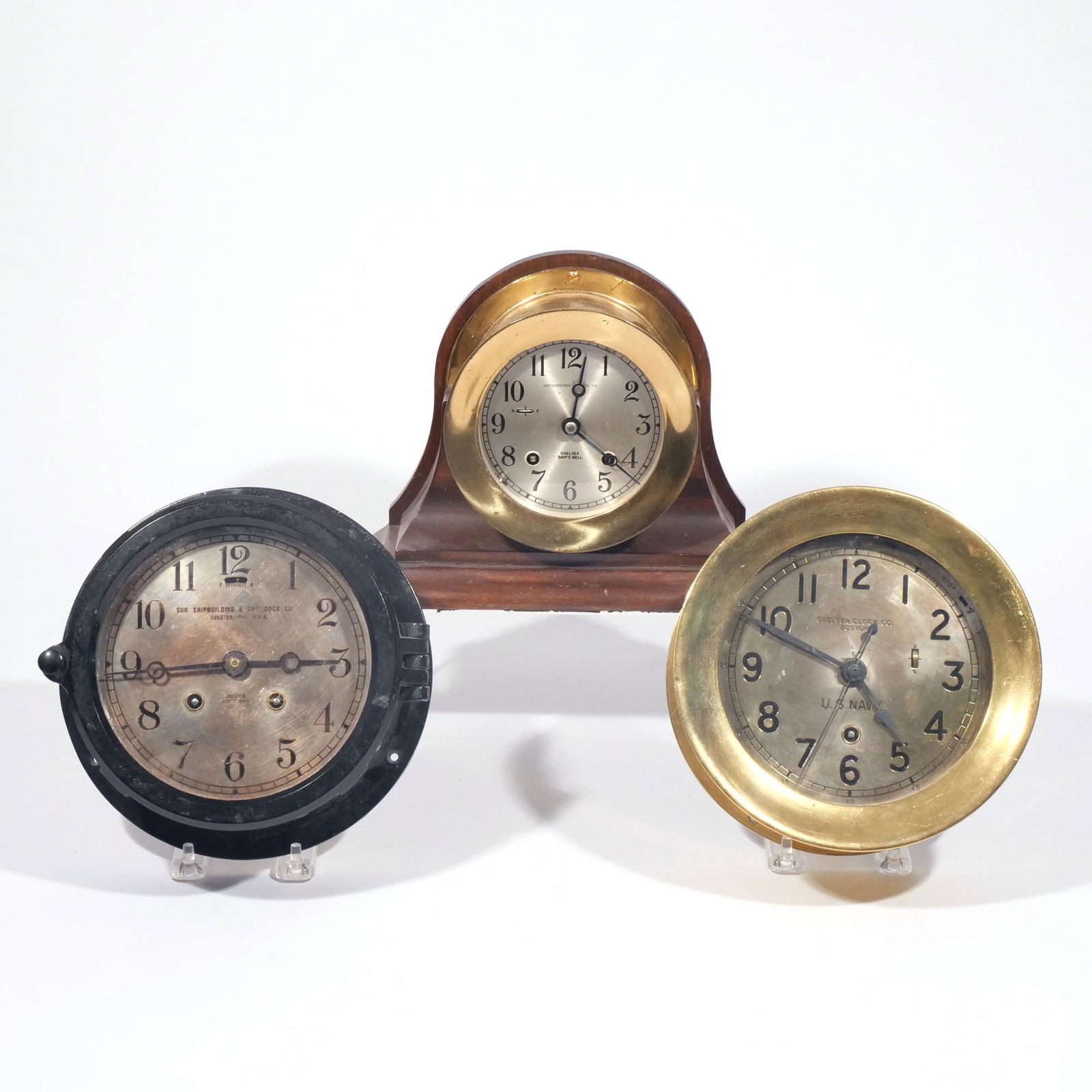 (3pc) CHELSEA SHIP CLOCK'S (1 of 18)