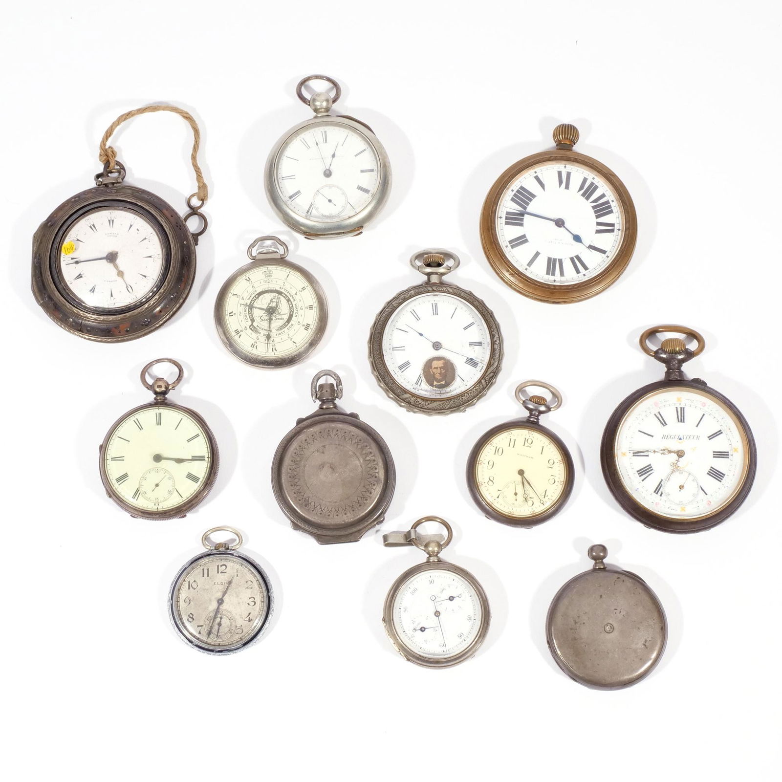(12pc) POCKET WATCHES & MECHANICAL PEDOMETER (1 of 20)