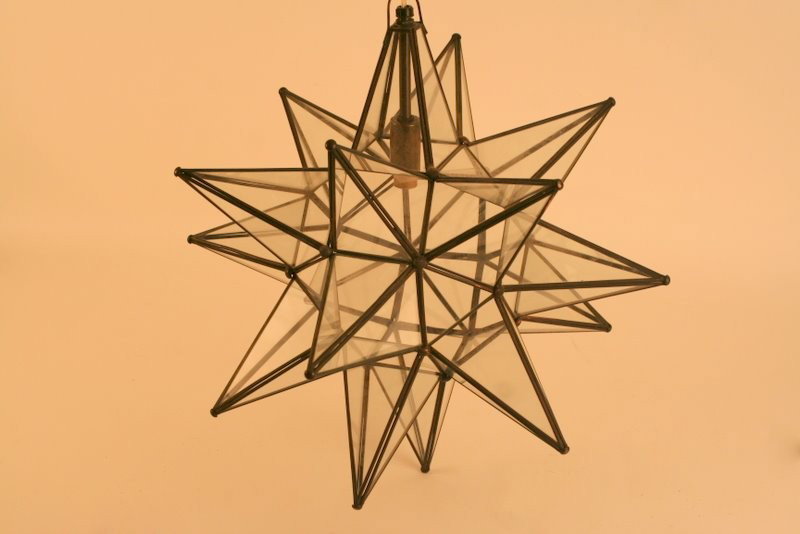 AN ART DECO STAR FIXTURE: APPROX DIAMETER: 16"