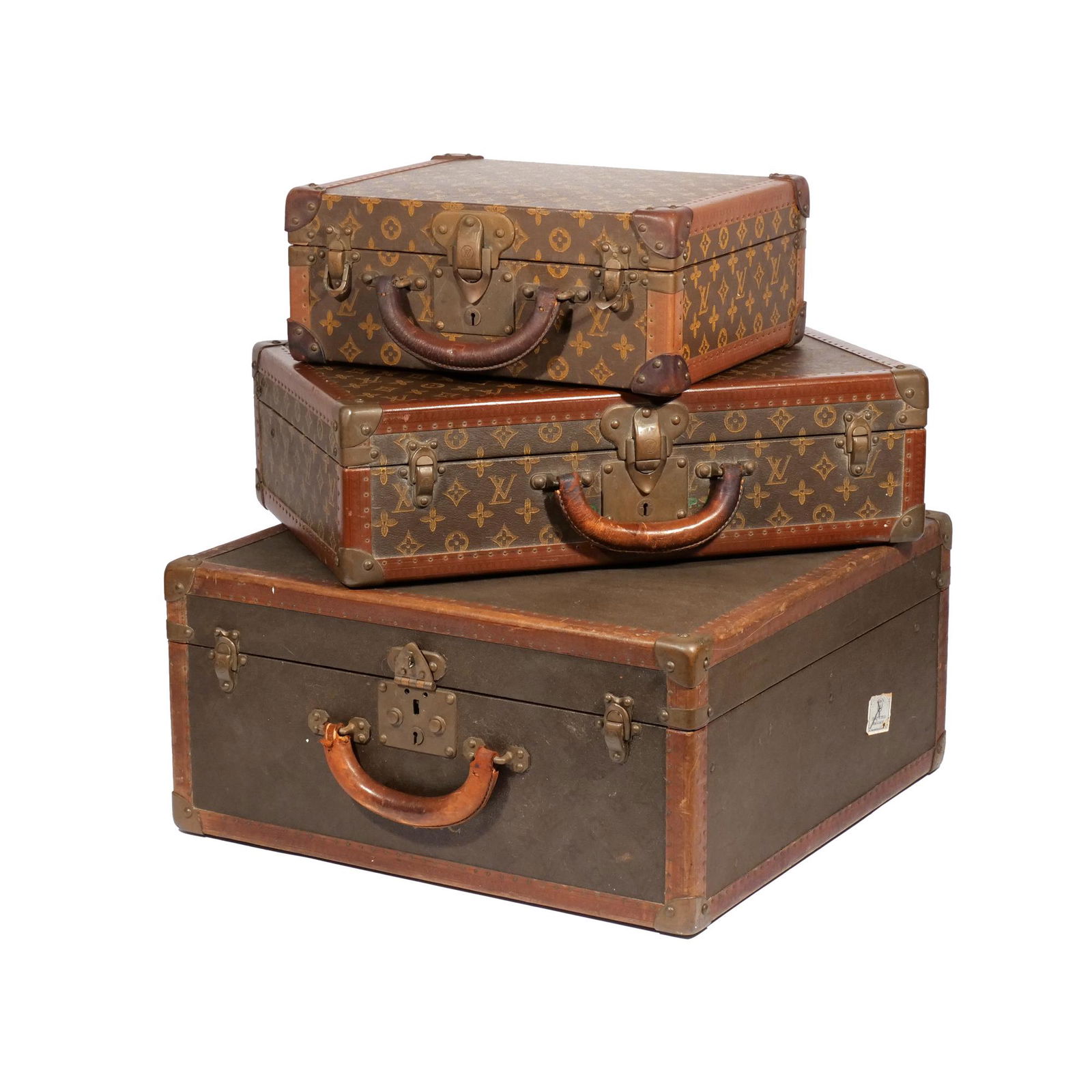 (3pc) LOUIS VUITTON HARD LUGGAGE (1 of 16)