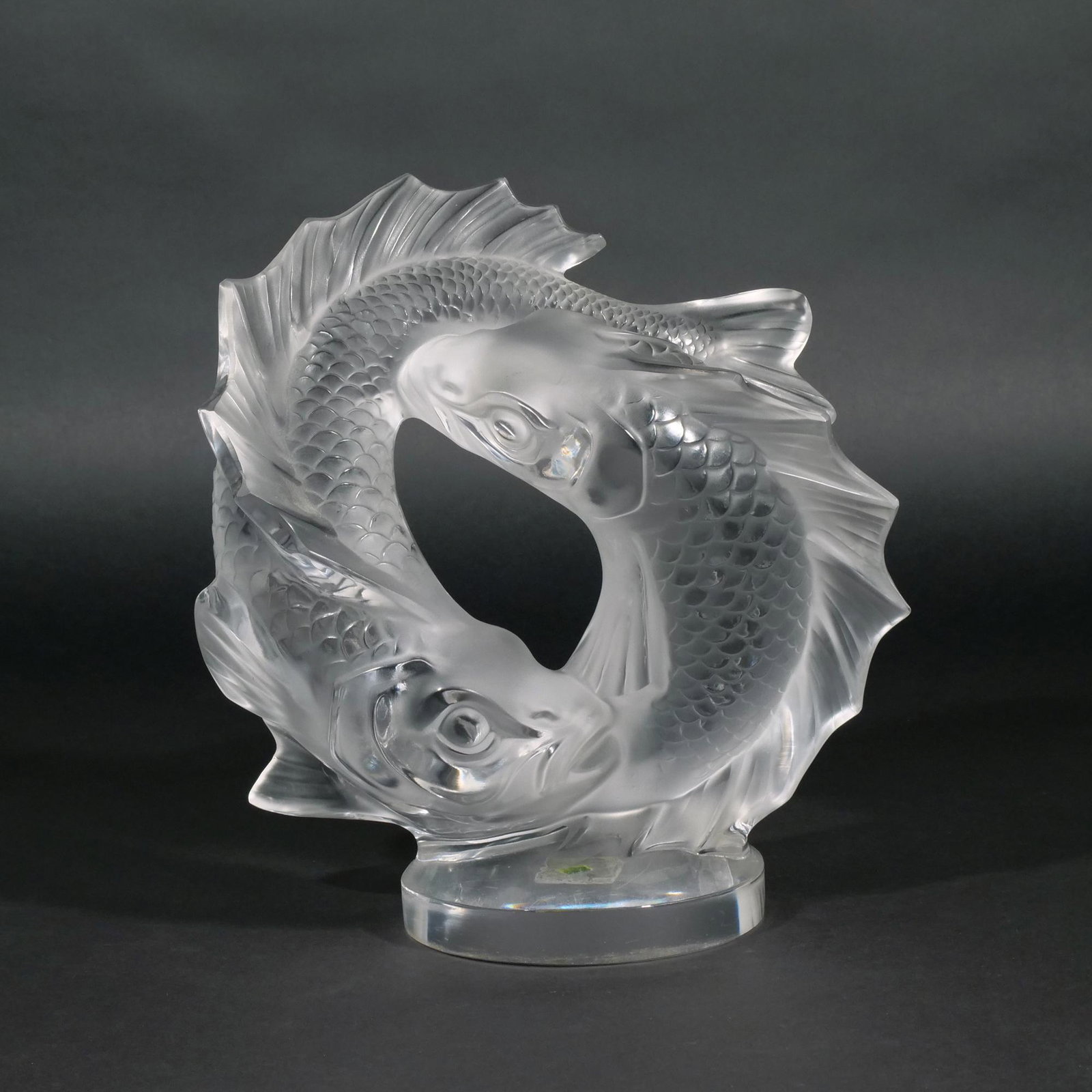 LALIQUE DOUBLE FISH SCULPTURE (1 of 8)