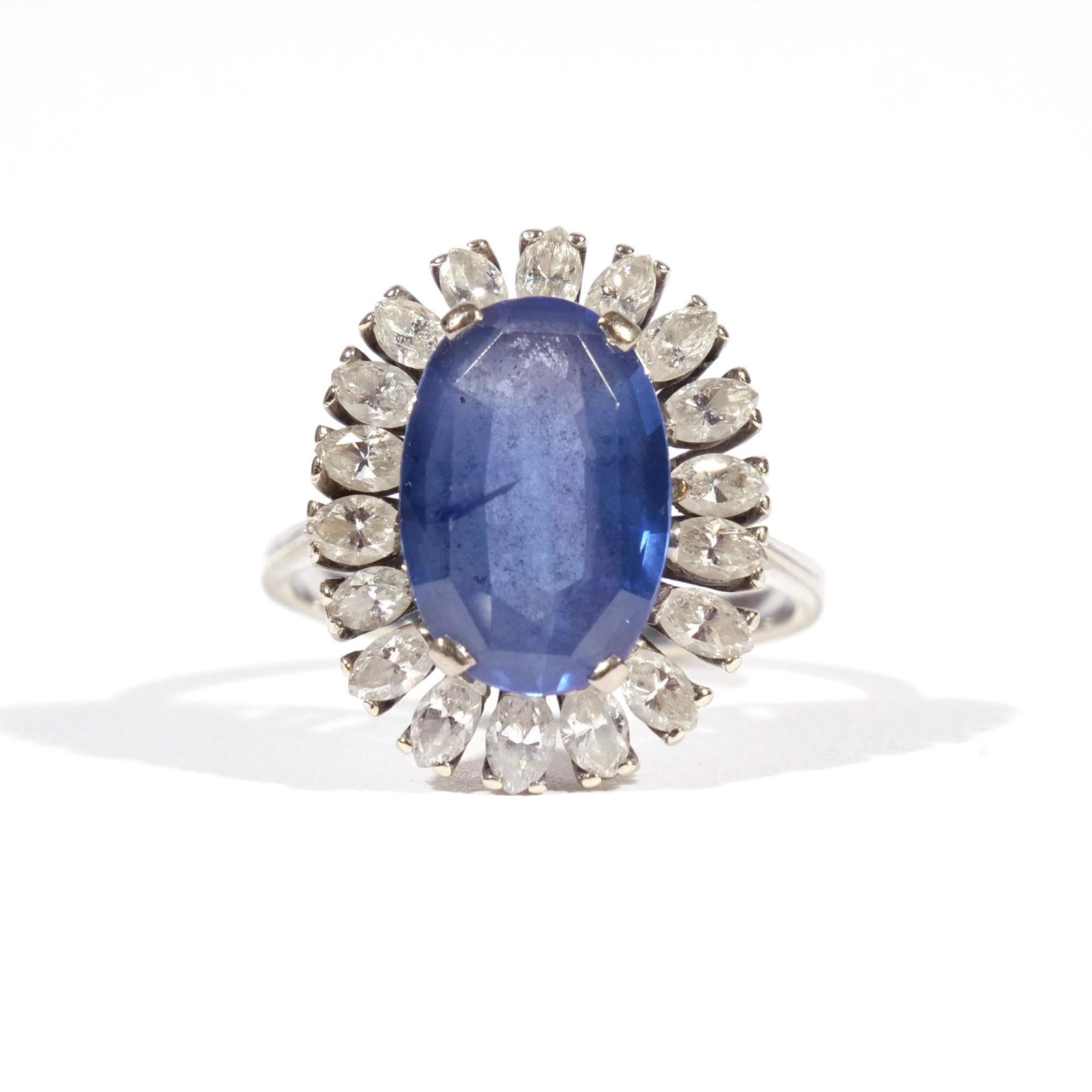 SAPPHIRE & DIAMOND 14k COCKTAIL RING (1 of 7)