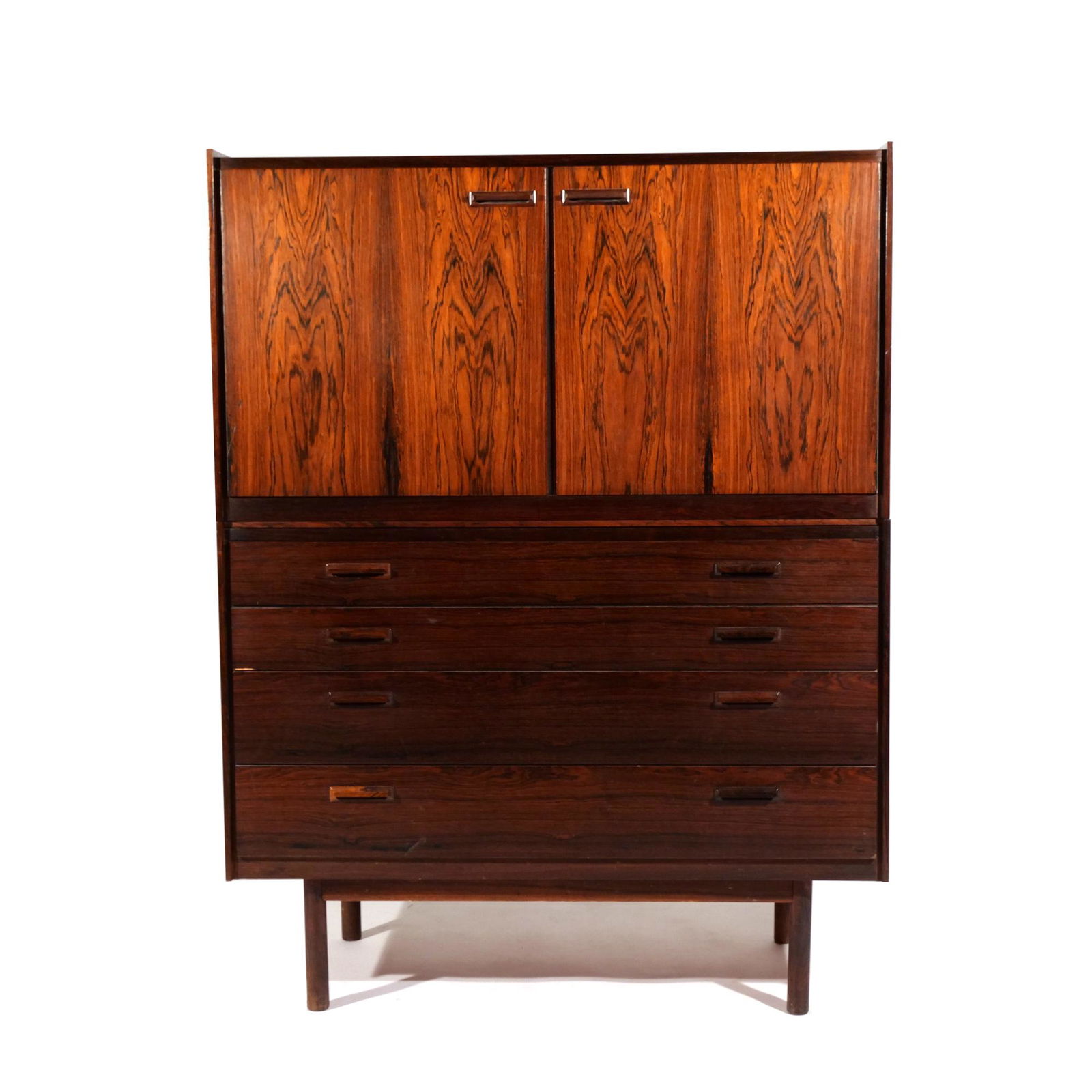 DANISH MODERN ROSEWOOD TALL CHEST (1 of 10)