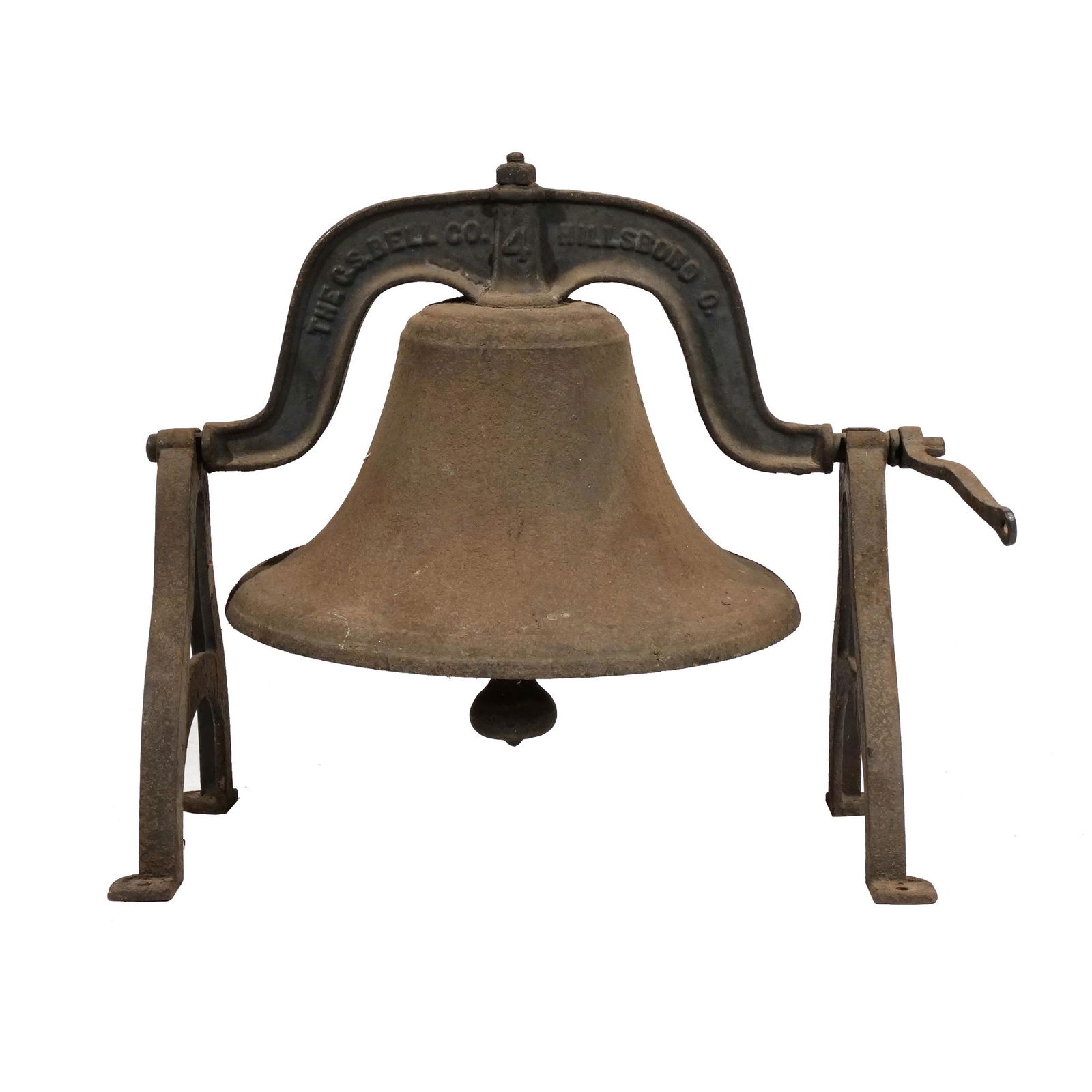 ANTIQUE CAST IRON PLANTATION BELL & STAND (1 of 8)