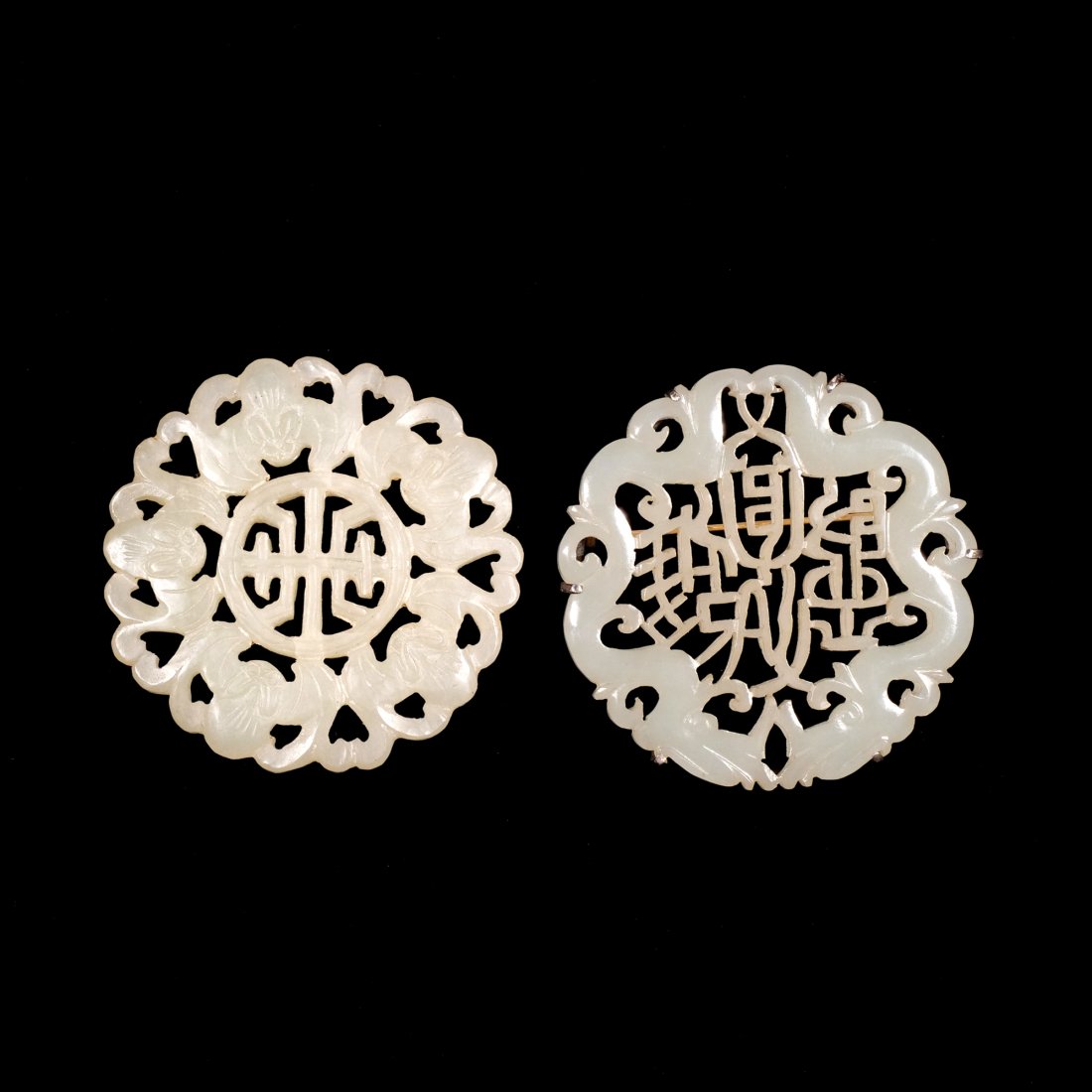 (2pc) CHINESE QING CELADON PLAQUES (1 of 5)