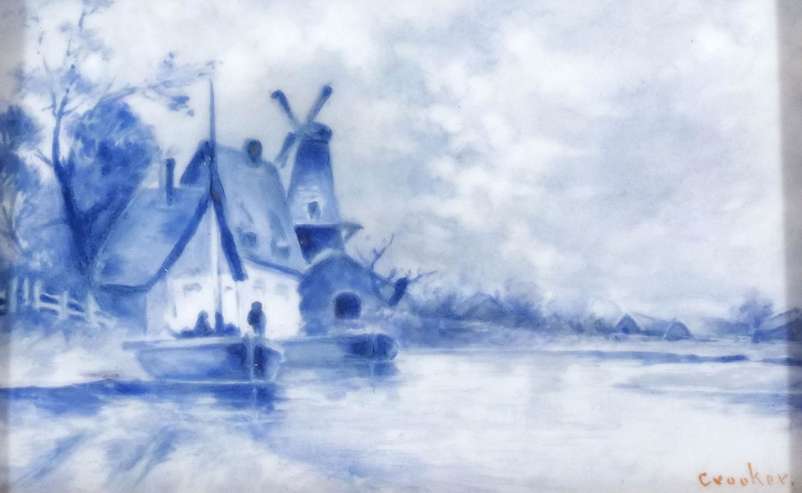 DELFT BLUE AND WHITE PORCELAIN PLAQUE (1 of 7)