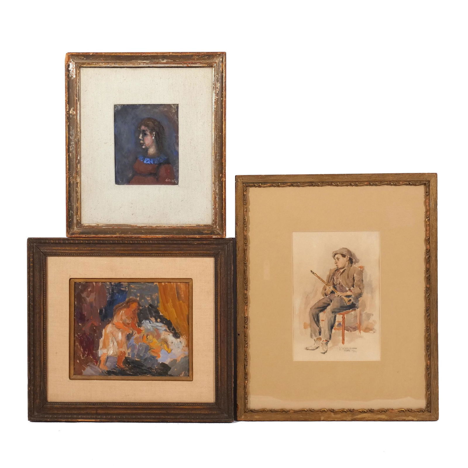 (3pc) E. 20th C. AMER. PAINTINGS (1 of 11)