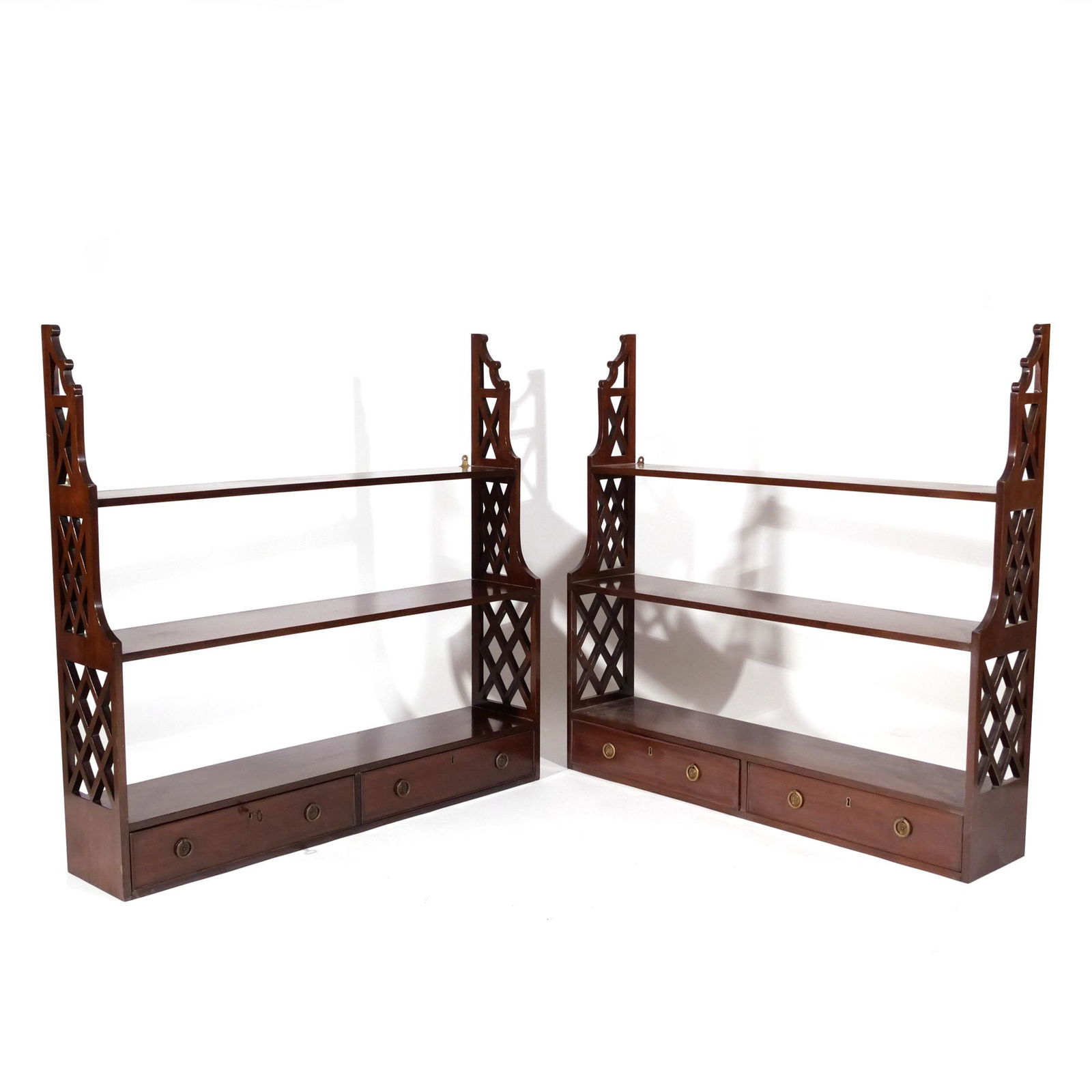 PAIR ENGLISH REGENCY WALL SHELVES (1 of 15)