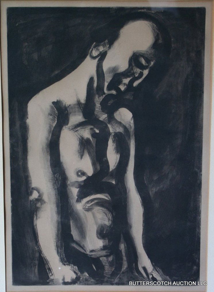GEORGES ROUAULT (1871-1958) LITHOGRAPH, NOT: SIGNED, SIGHT: 20.75" X 14.5"
