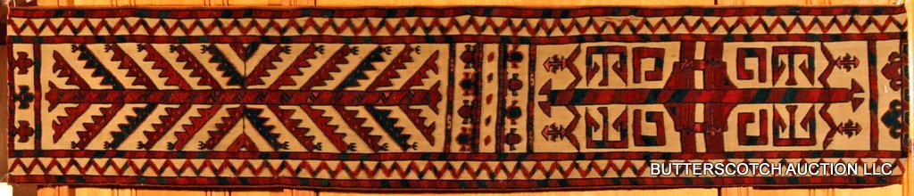 19TH C. BELUCHISTAN NOMATIC TENT BANDS,: TOT. L. 8'-5" (2-PCS.)