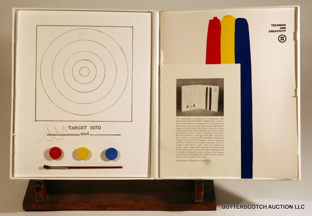 JASPER JOHNS TECHNICS AND CREATIVITY 11: MONA 1970, 11"x 9" PLASTIC CASE, PRISTINE