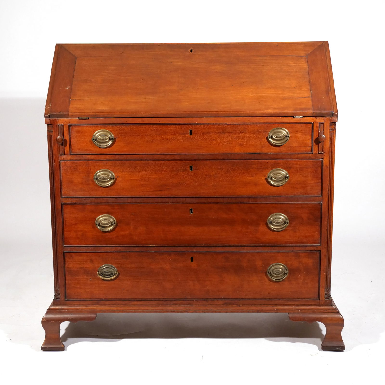 CHIPPENDALE CHERRY SLANT FRONT DESK (1 of 20)