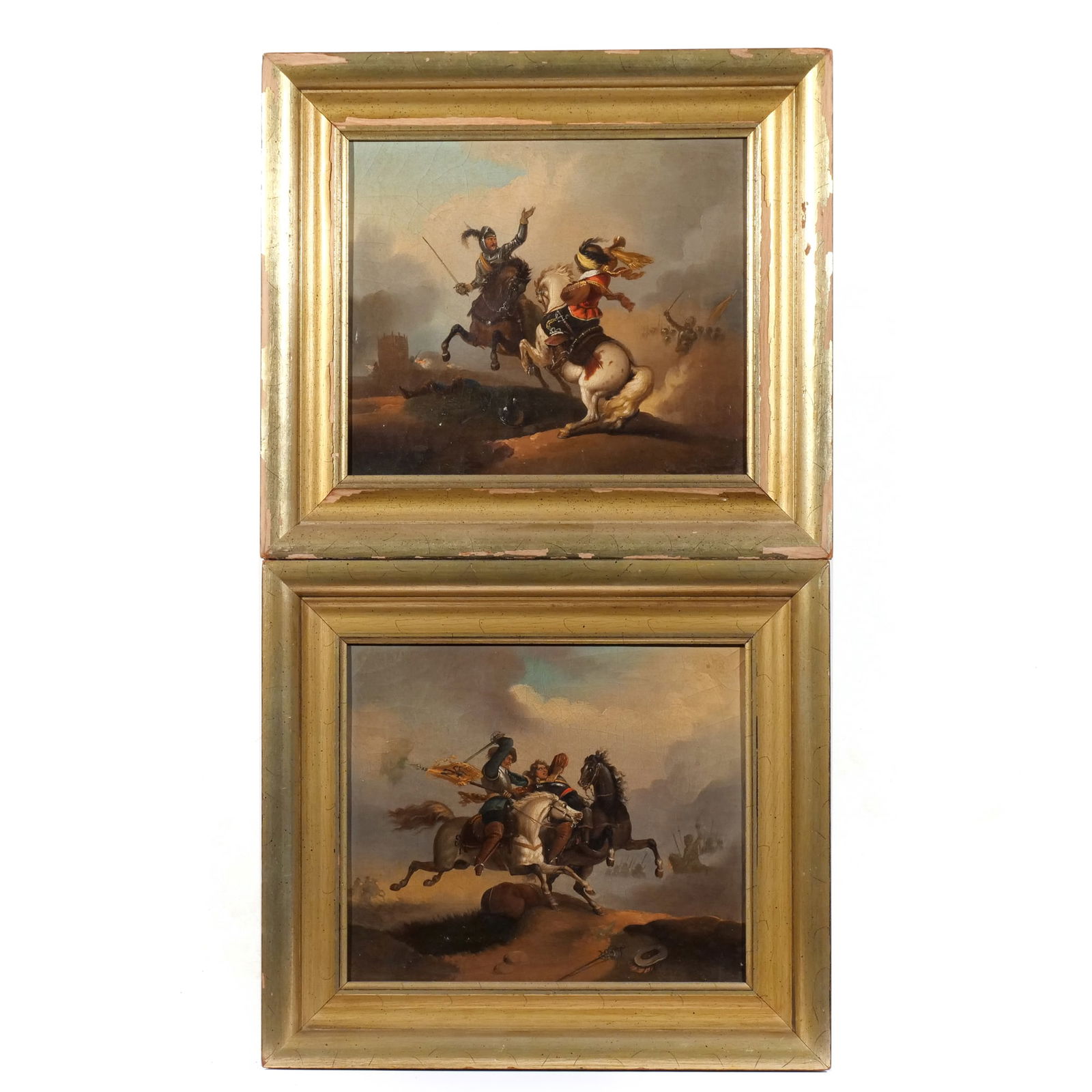 (2pc) CONTINENTAL SCHOOL, 19th century (1 of 10)