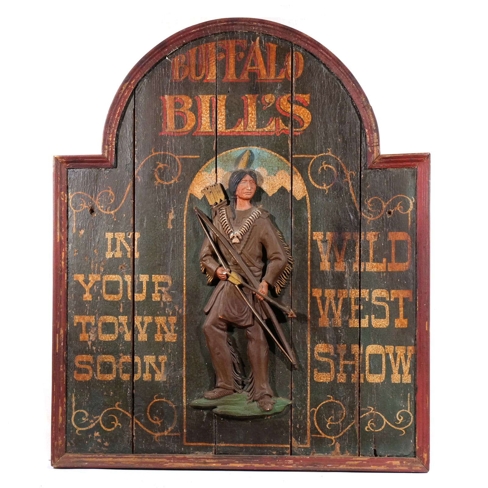 19th CENTURY BUFFALO BILL'S TRADE SIGN (1 of 16)