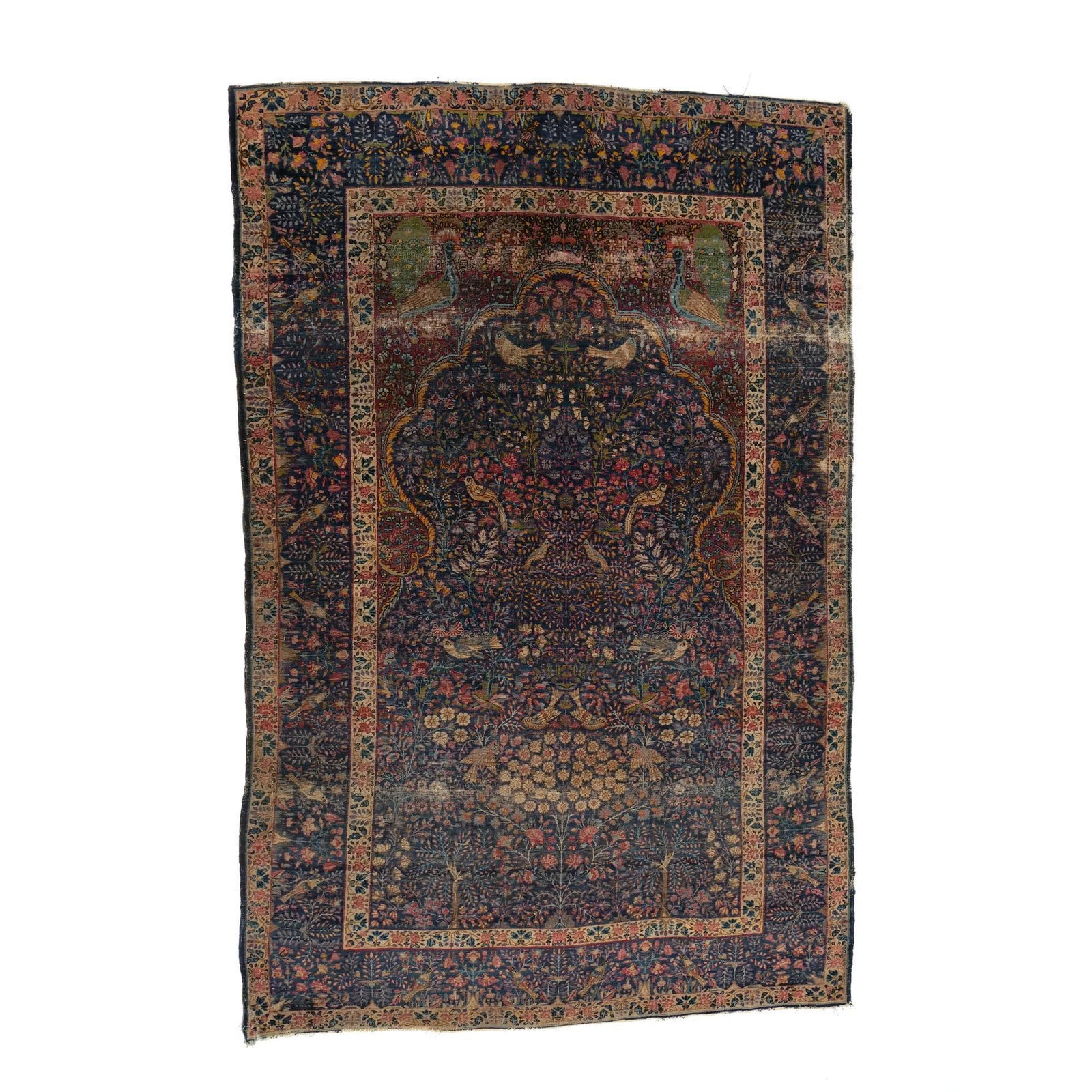 ANTIQUE KERMAN TREE of LIFE CARPET (1 of 11)