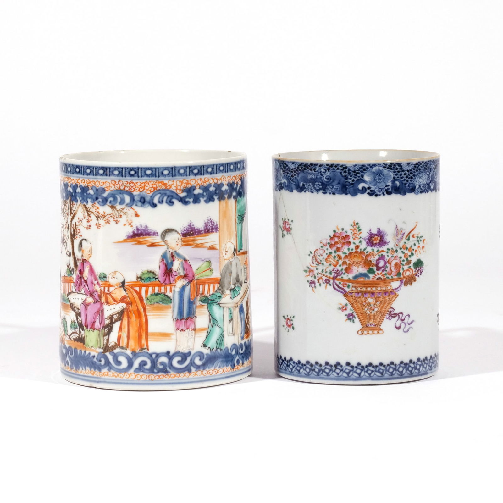 (2pc) EARLY CHINESE EXPORT PORCELAIN MUGS (1 of 18)