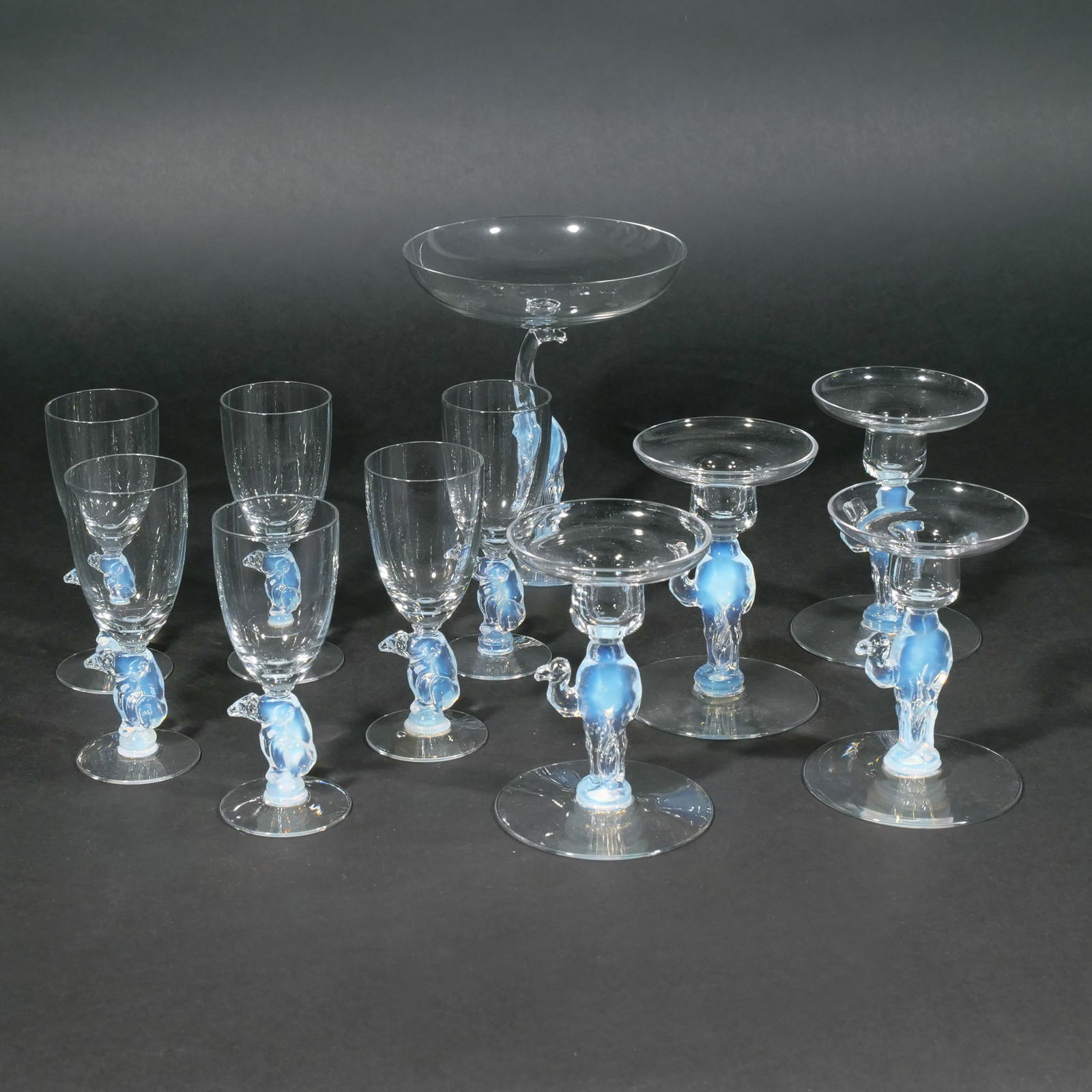 (11pc) LIBBEY OPALESCENT TABLEWARE (1 of 10)