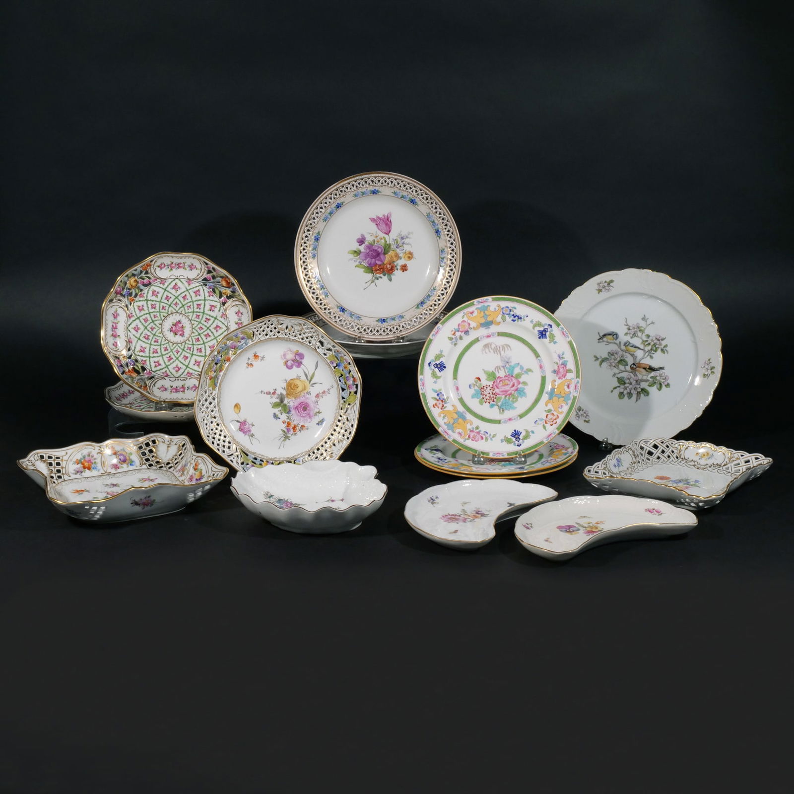 (14pc) TABLEWARE: ROYAL COPENHAGEN, MEISSEN, KPM (1 of 20)