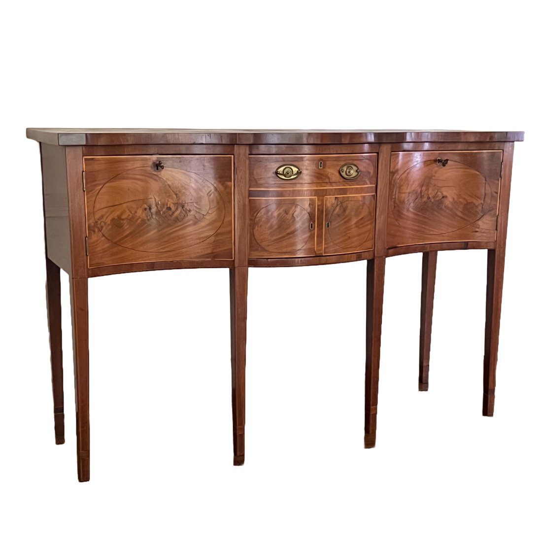 GEORGE III INLAID MAHOGANY SIDEBOARD of SMALL SIZE (1 of 15)