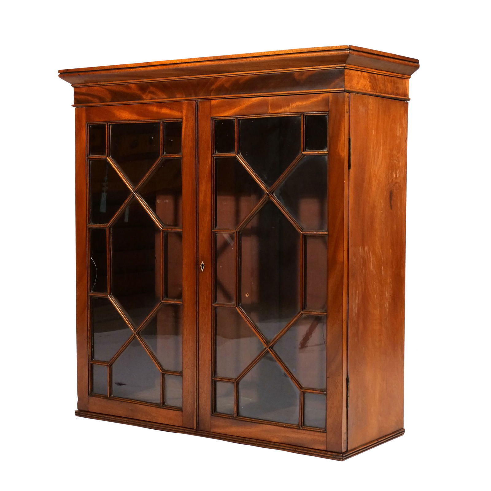 GEORGIAN-STYLE MAHOGANY WALL CABINET (1 of 11)