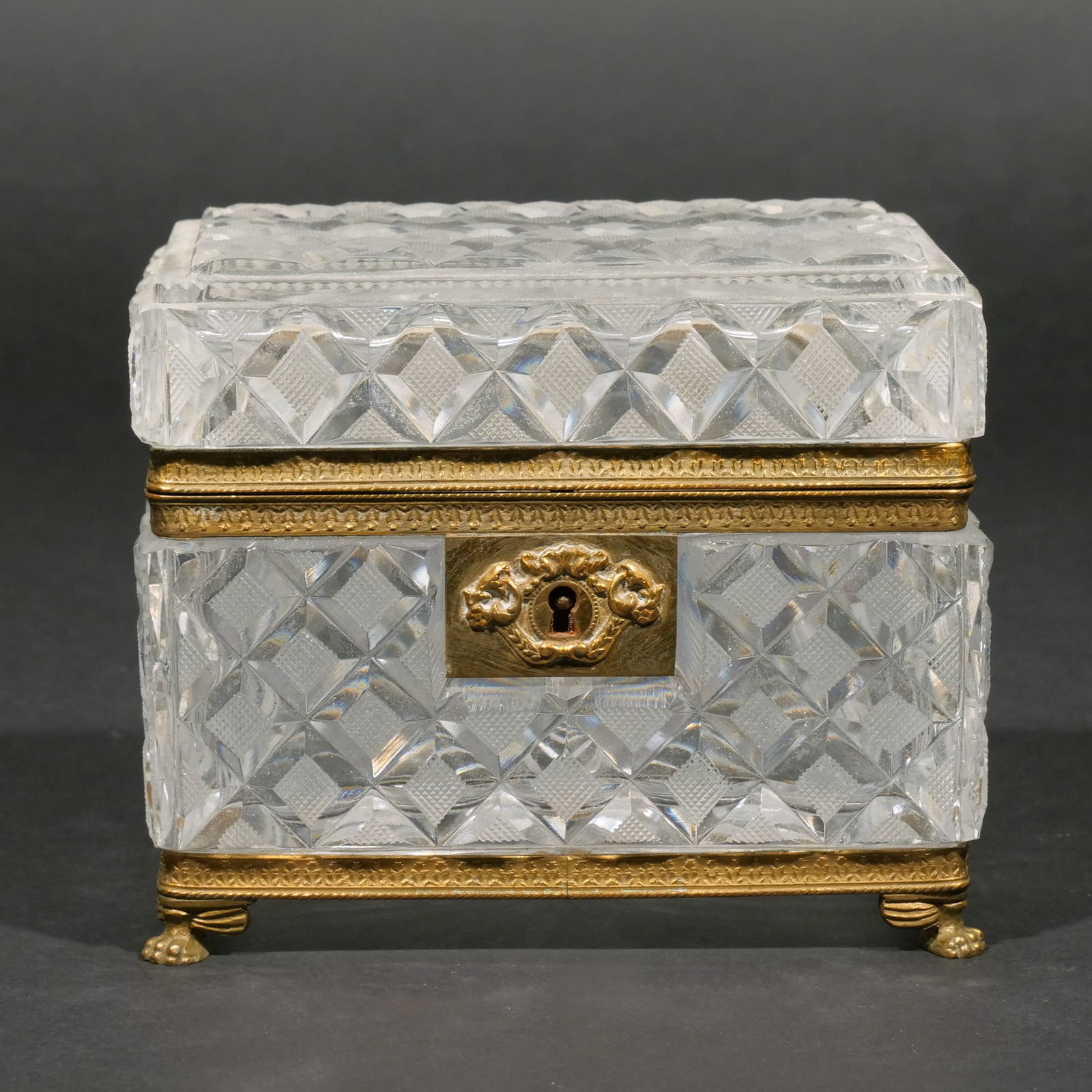 BRONZE & CUT CRYSTAL CASKET (1 of 13)