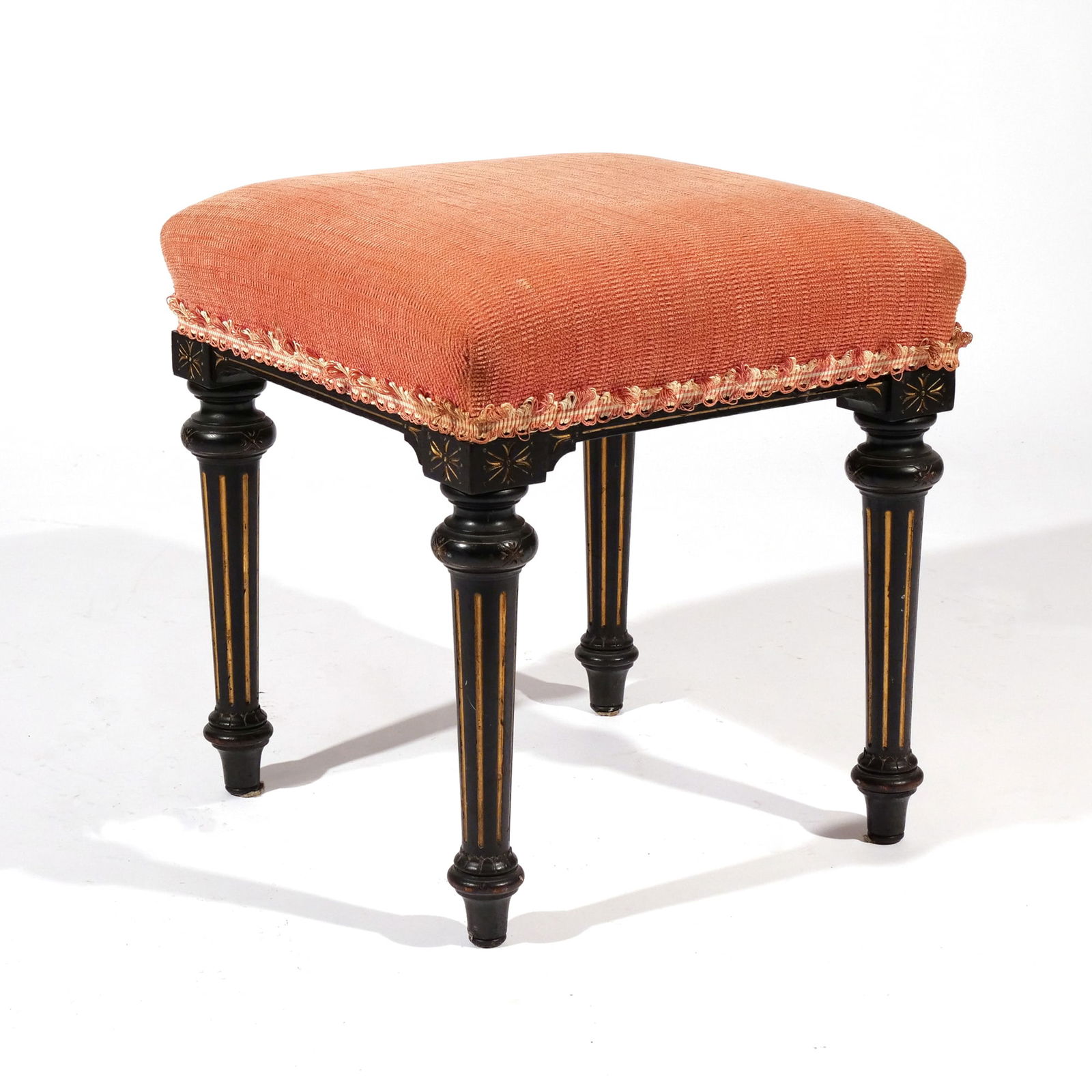 AESTHETIC EBONY CARVED BENCH / FOOTREST (1 of 9)