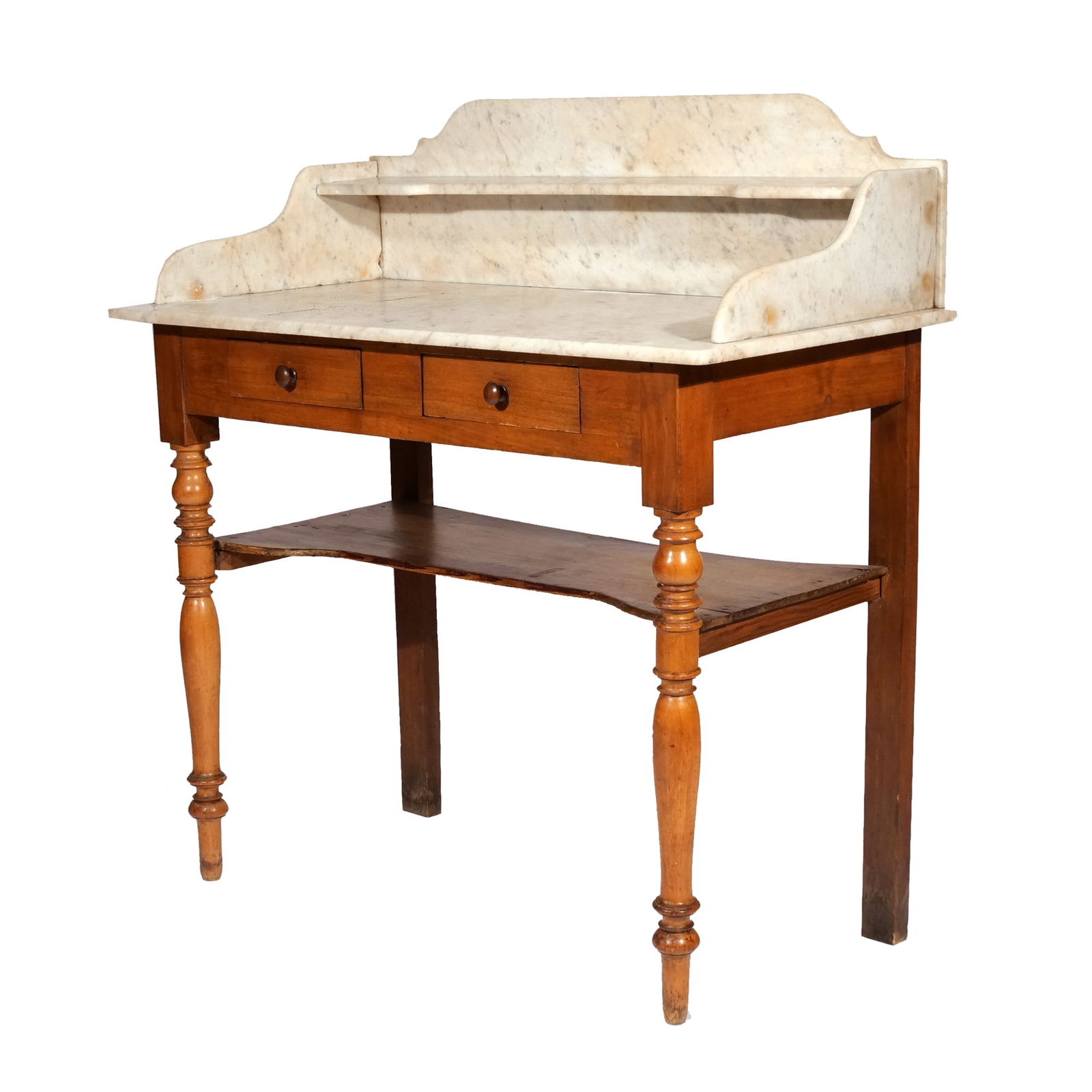 AMERICAN PINE & MARBLE WORK TABLE (1 of 9)