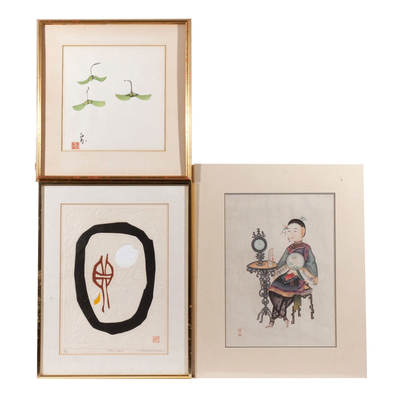 (3pc) CHINESE & JAPANESE PRINT & PAINTINGS (1 of 17)