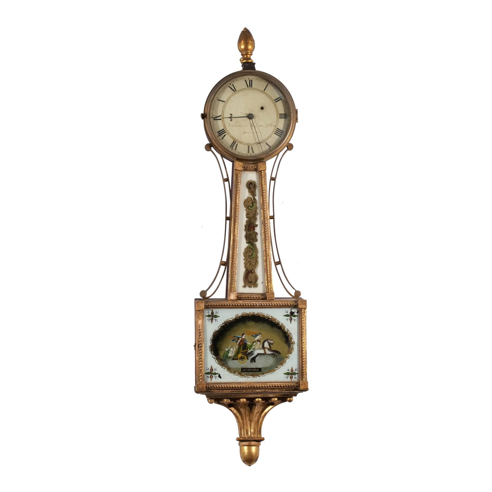 RARE ASA WILKINS L. 18th / E. 19th C. BANJO CLOCK (1 of 16)