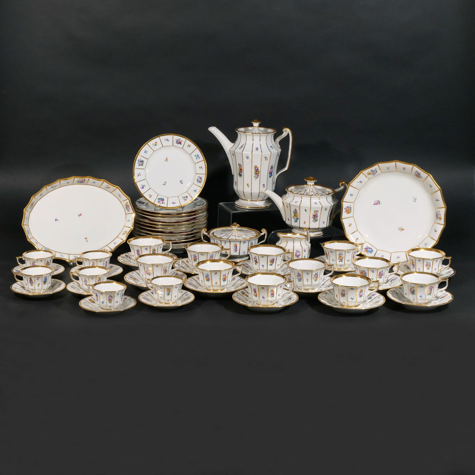 (54pc) ROYAL COPENHAGEN HENRIETTE DESSERT SET (1 of 10)