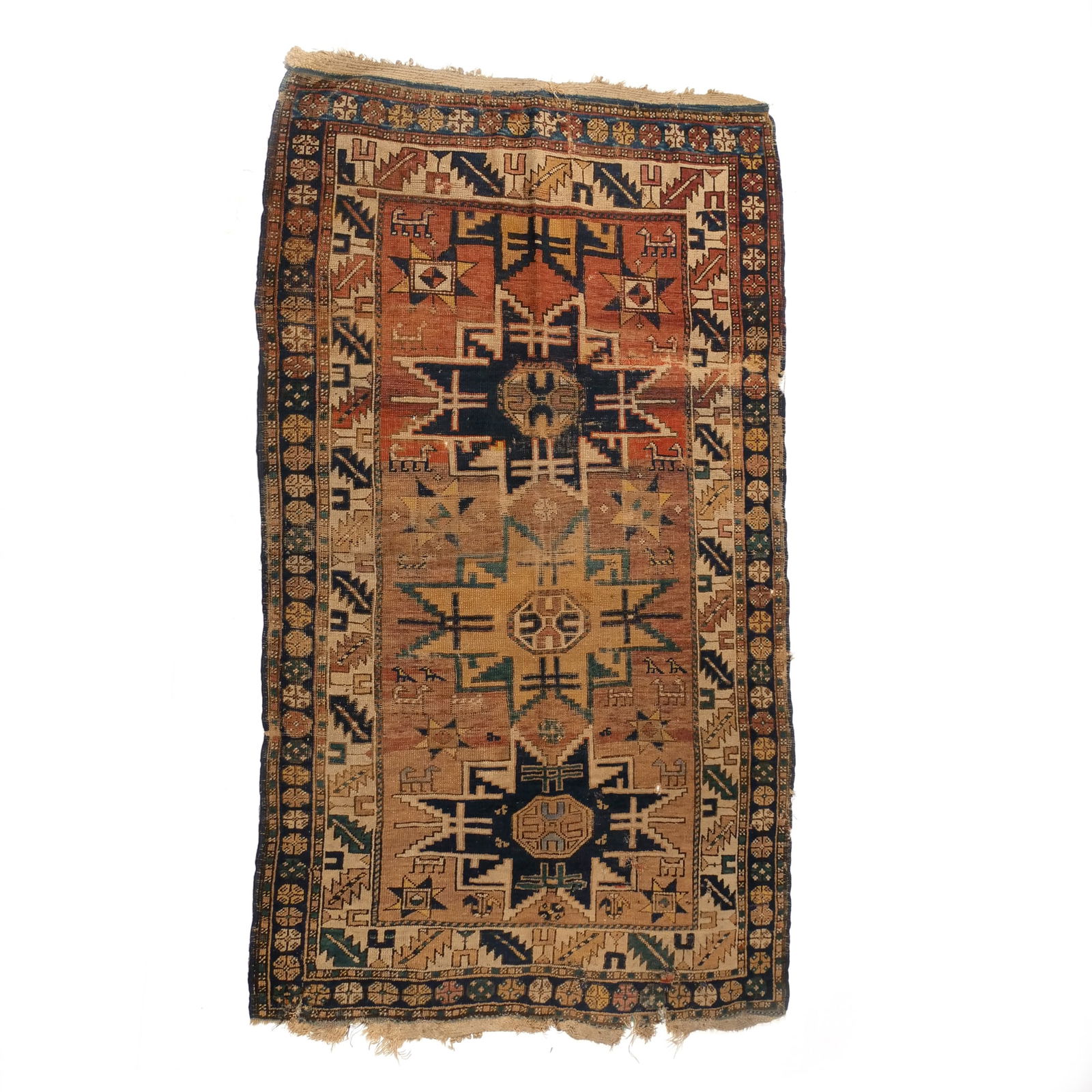 LATE 19th C. CAUCASIAN RUG (1 of 7)