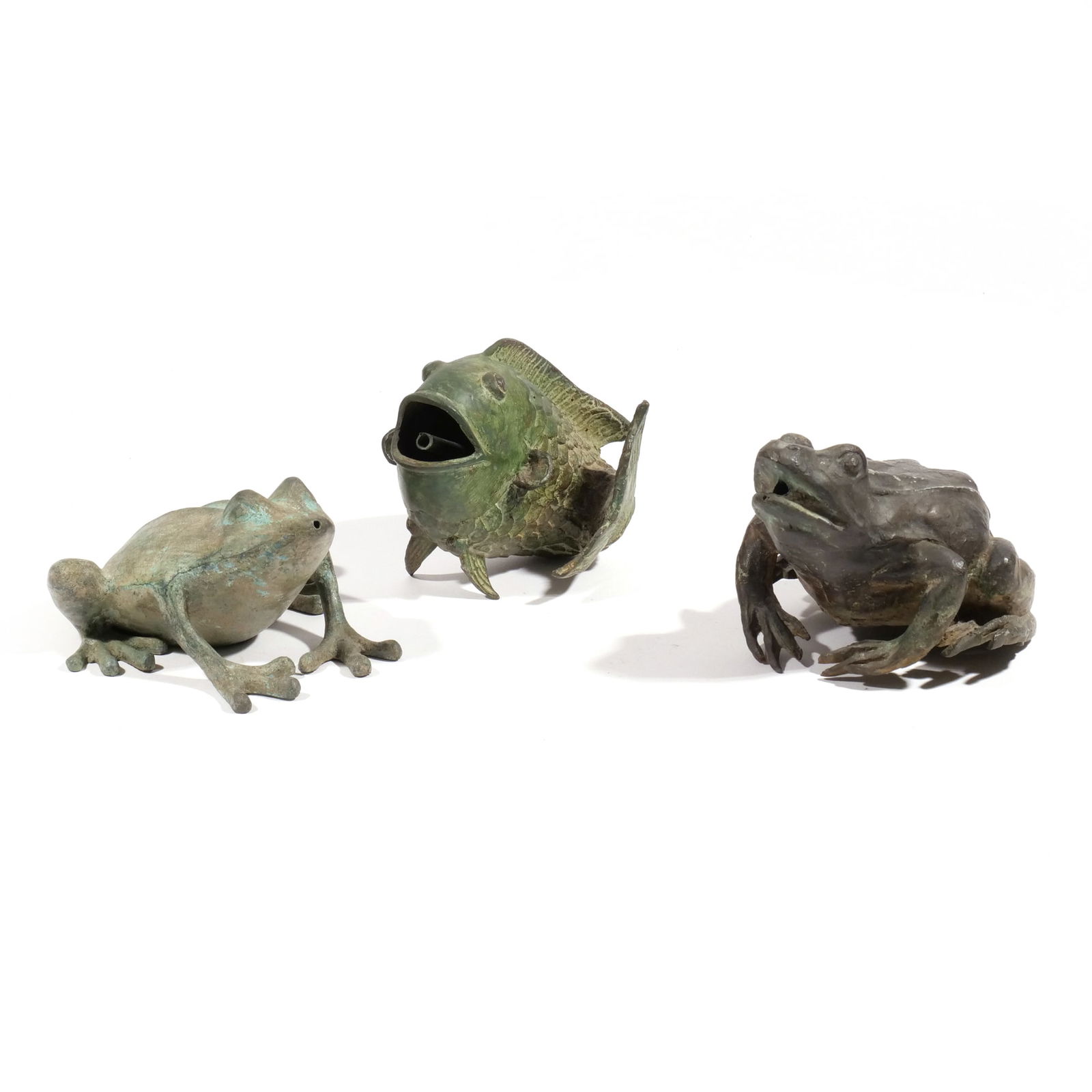 (3pc) BRONZE FIGURAL WATER FOUNTAIN SPOUTS (1 of 11)