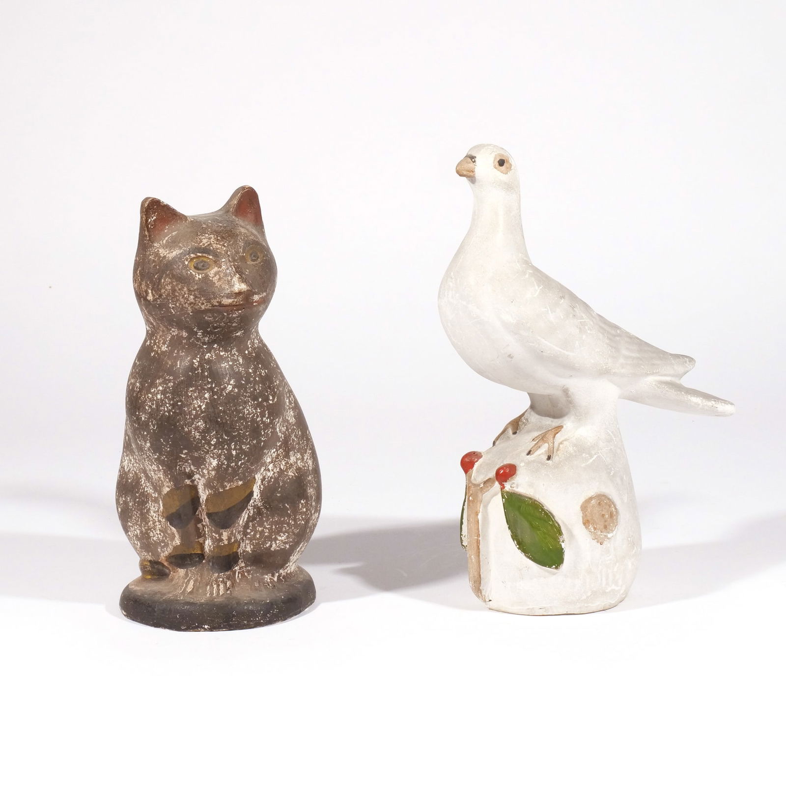 (2pc) POLYCHROMED CHALKWARE FIGURES (1 of 16)