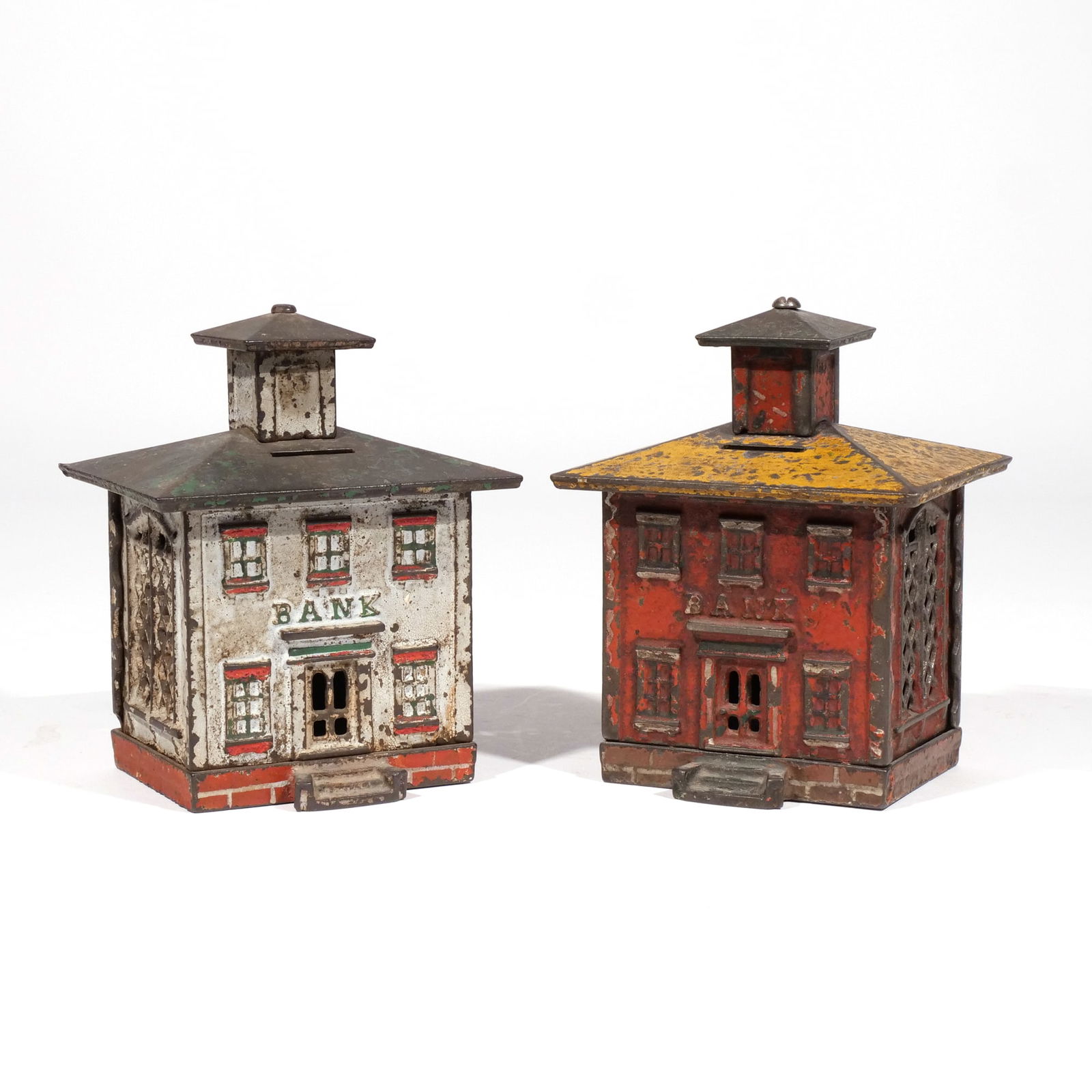 (2pc) CAST IRON BANKS, J. & E. STEVENS CO. (1 of 9)