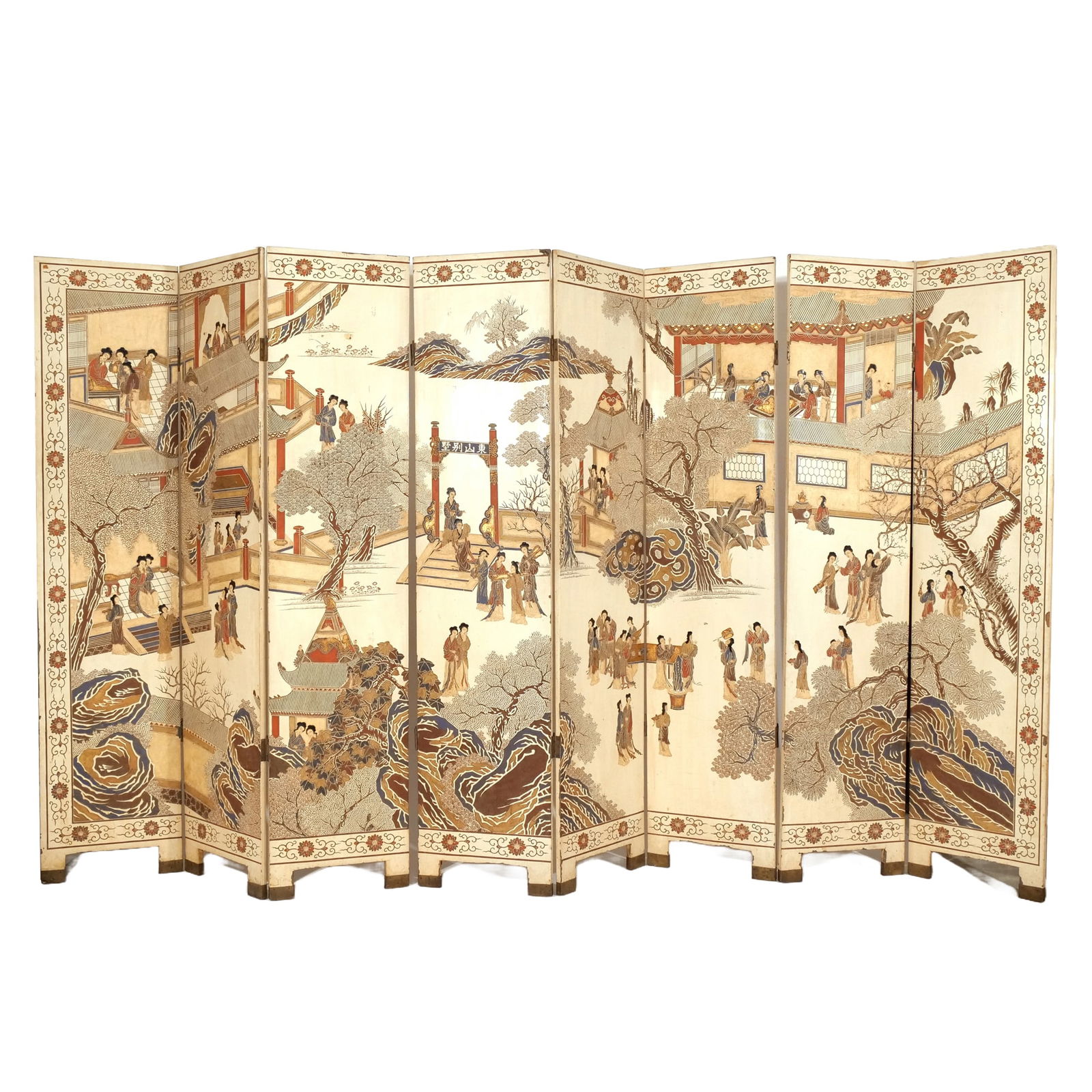 CHINESE COROMANDEL EIGHT PANEL FLOOR SCREEN (1 of 20)