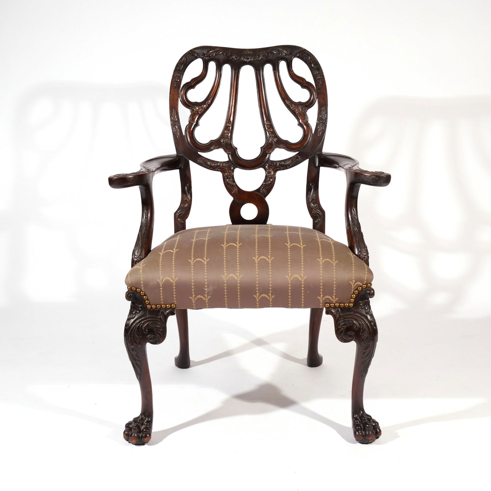 GEORGE II BESPOKE MAHOGANY DESK CHAIR (1 of 14)