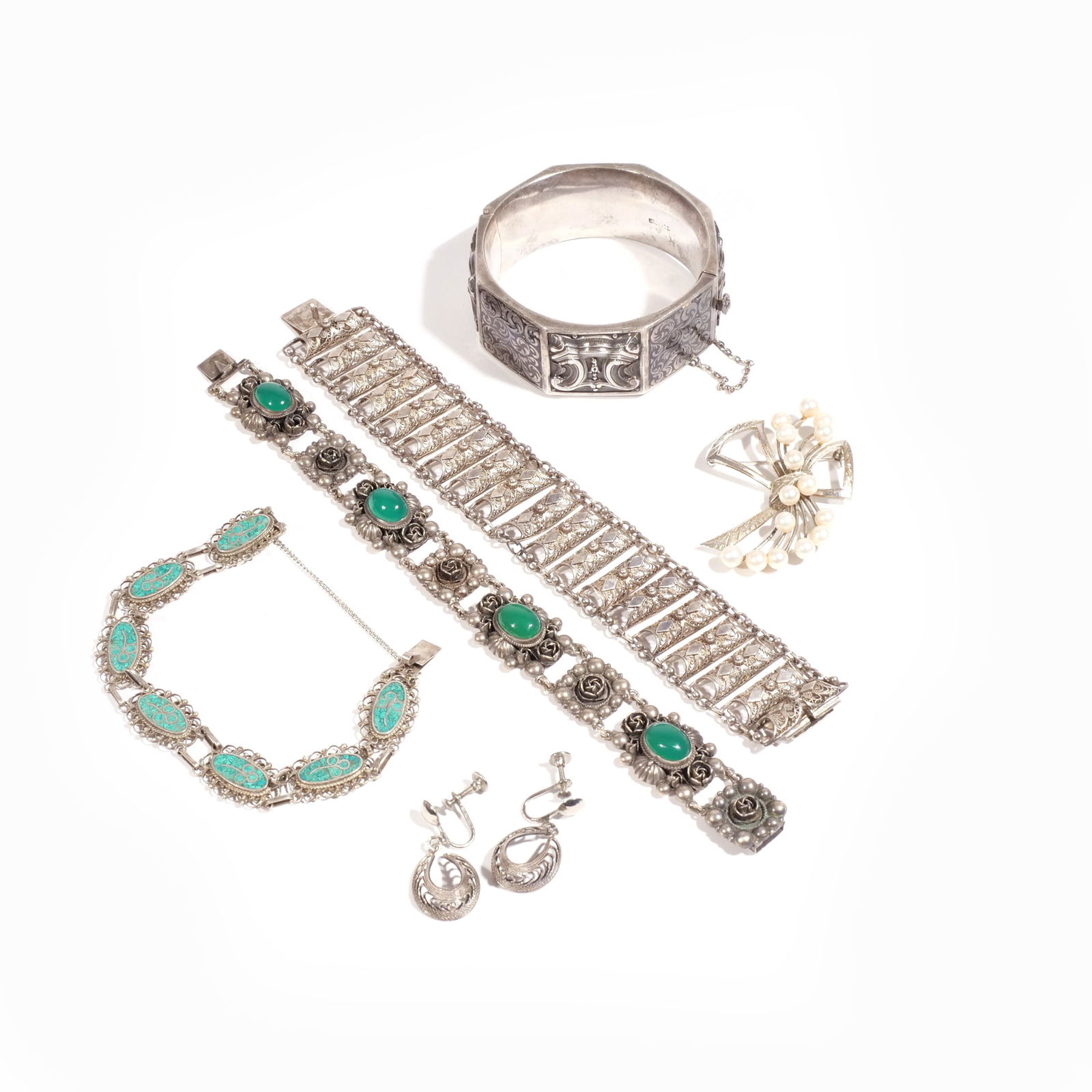 (6pc) STERLING & OTHER SILVER JEWELRY GROUP (1 of 11)