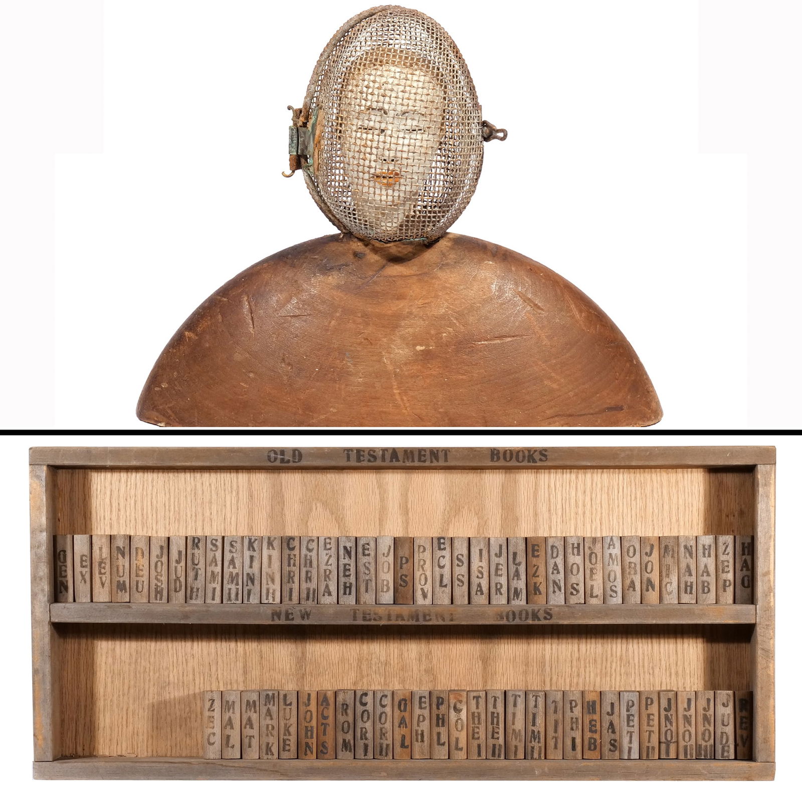 (2pc) FOLK ART SCULPTURES (1 of 15)