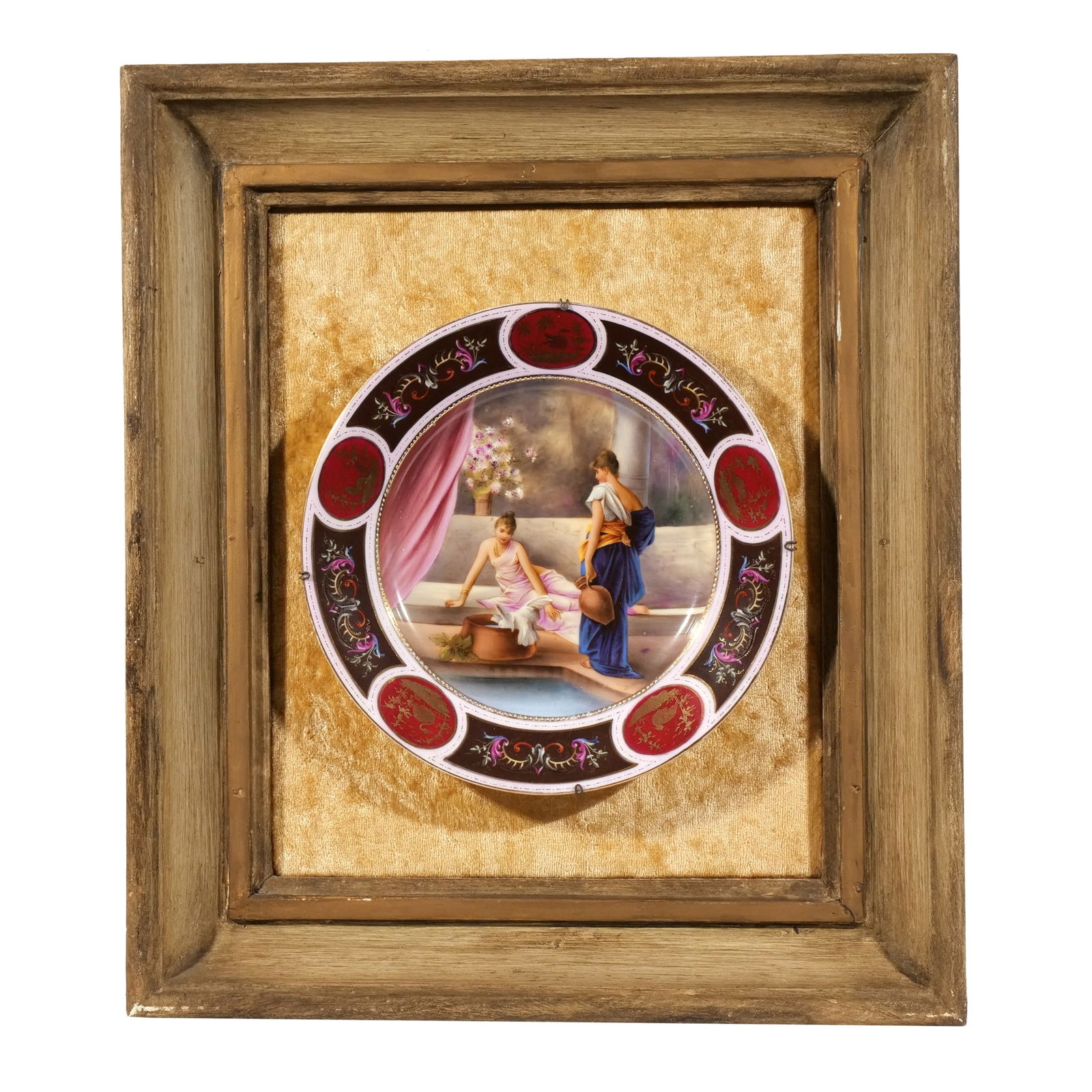 KPM-STYLE PORCELAIN FRAMED PLATE (1 of 9)