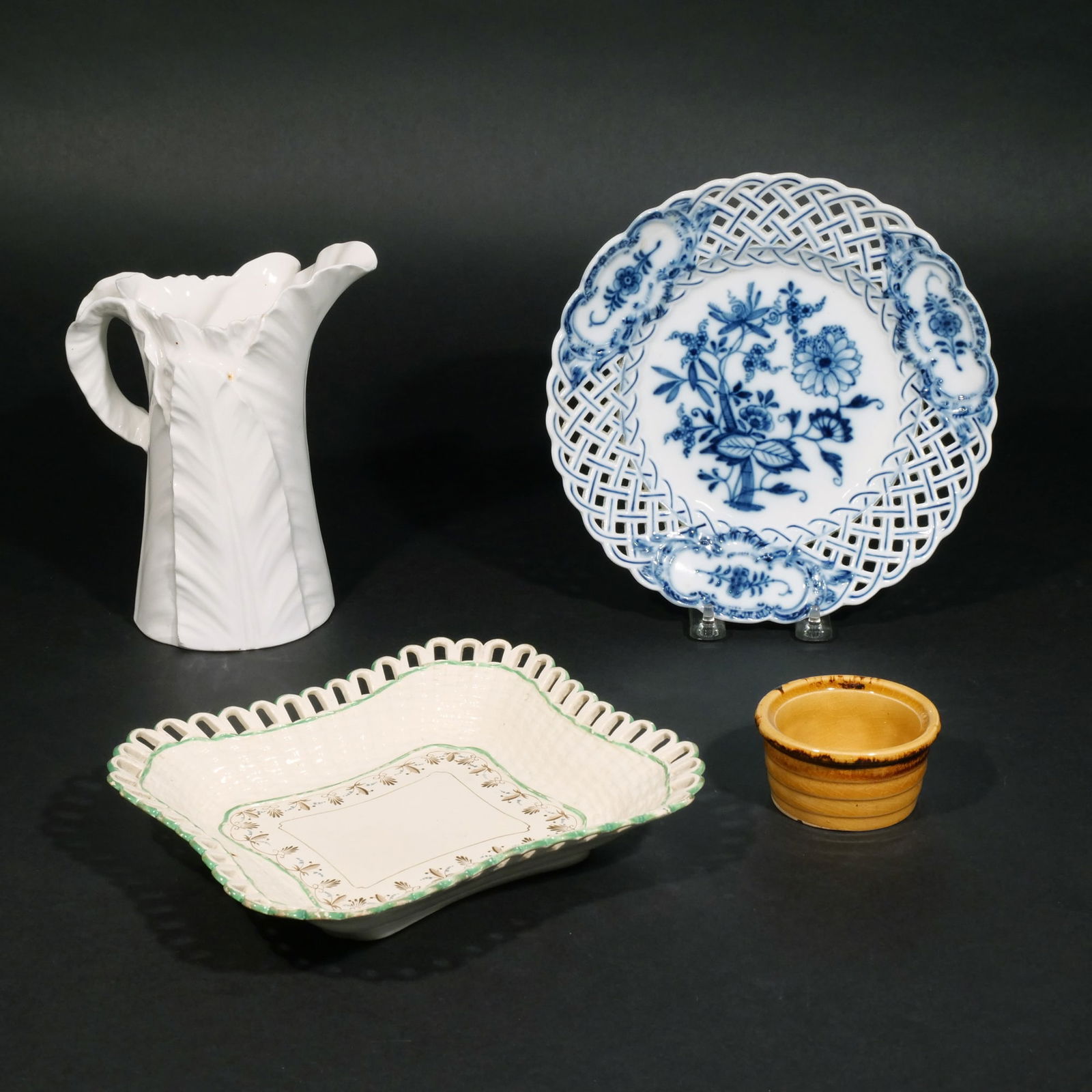 (4pc) MEISSEN & OTHER PORCELAIN / POTTERY (1 of 9)