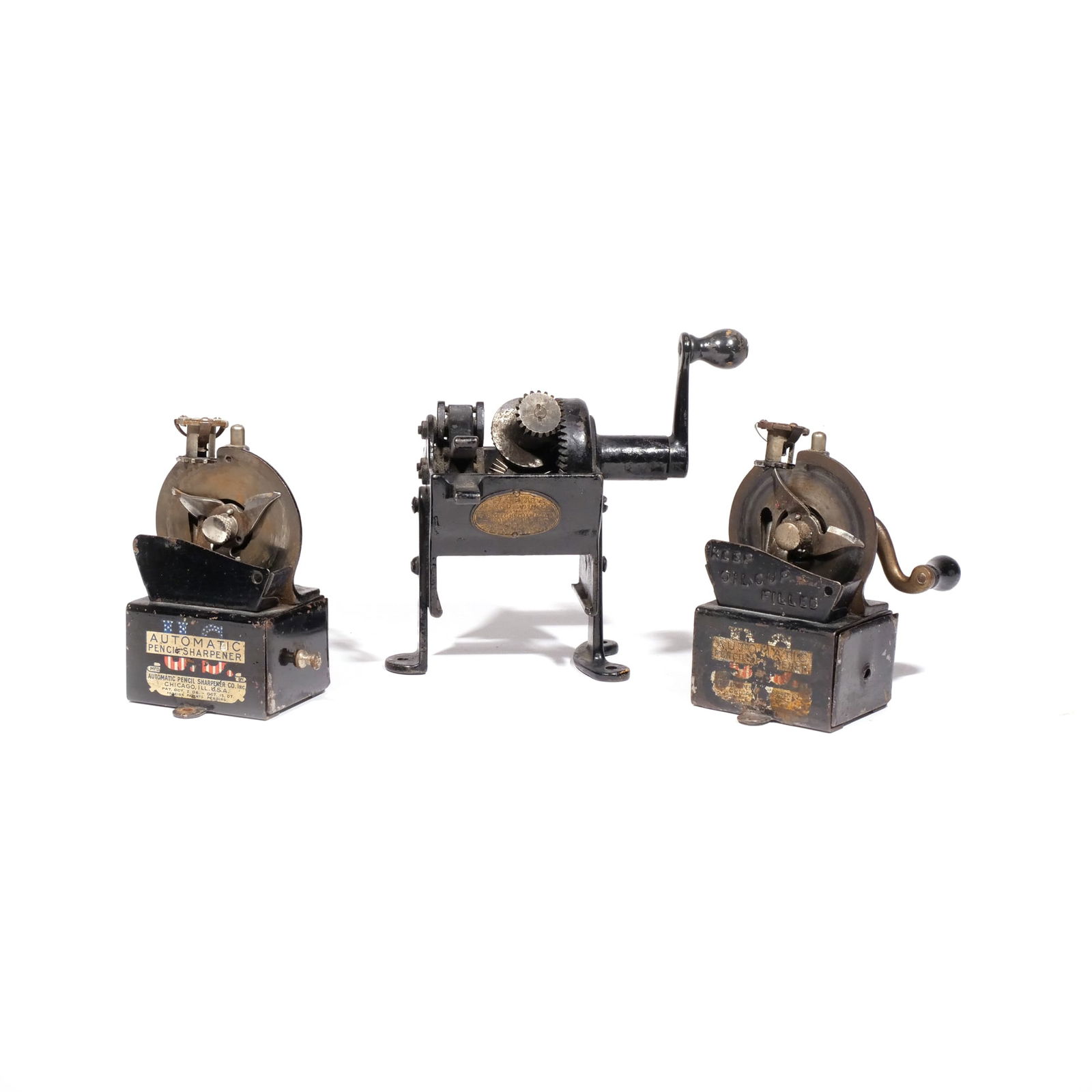 (3pc) EARLY MECHANICAL PENCIL SHARPENERS (1 of 11)