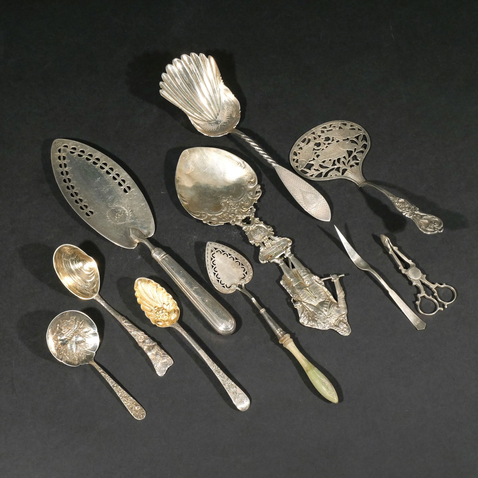 (10pc) STERLING SILVER SERVING PIECES (1 of 7)