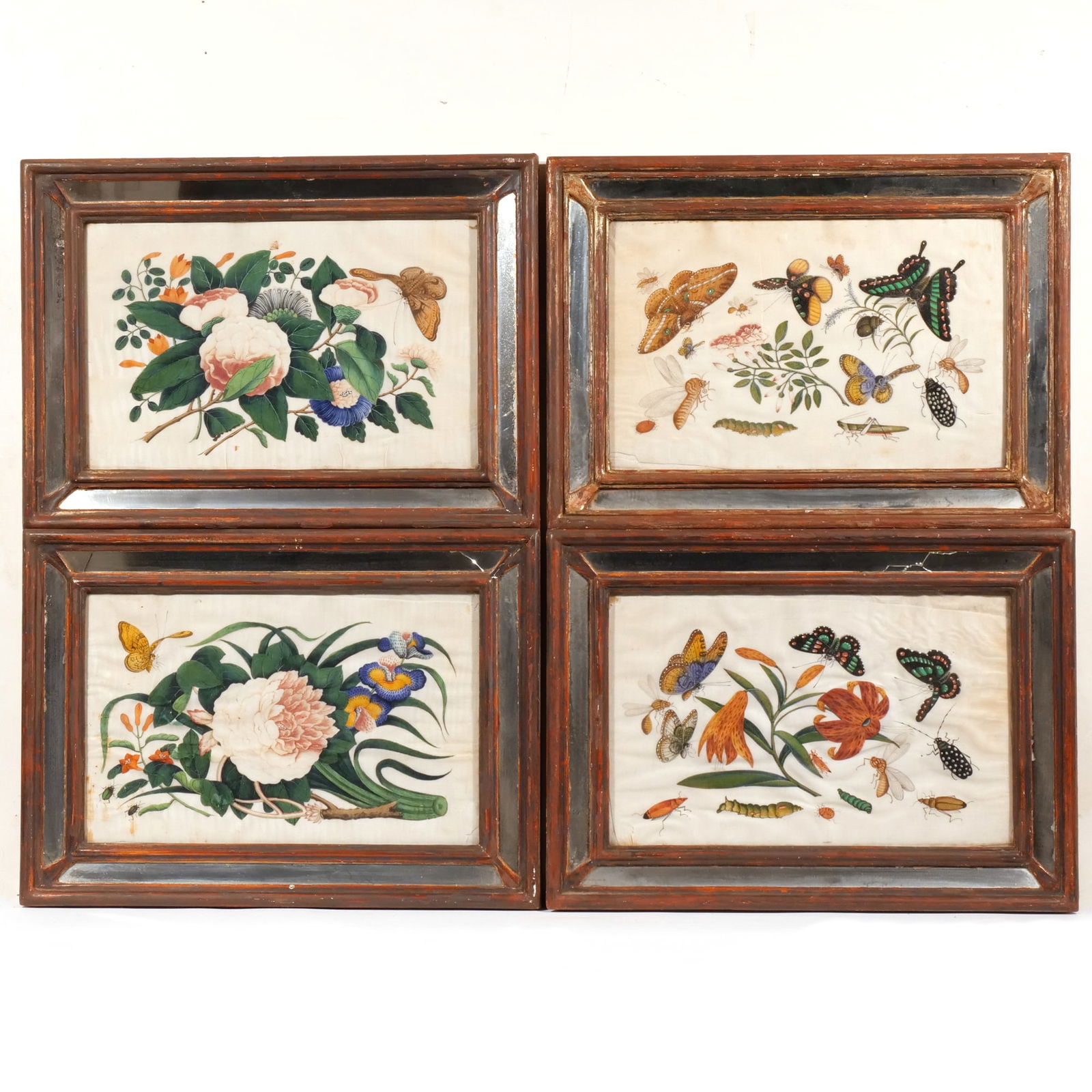 (4pc) QING DYNASTY CHINESE PAINTINGS on PITH PAPER (1 of 16)