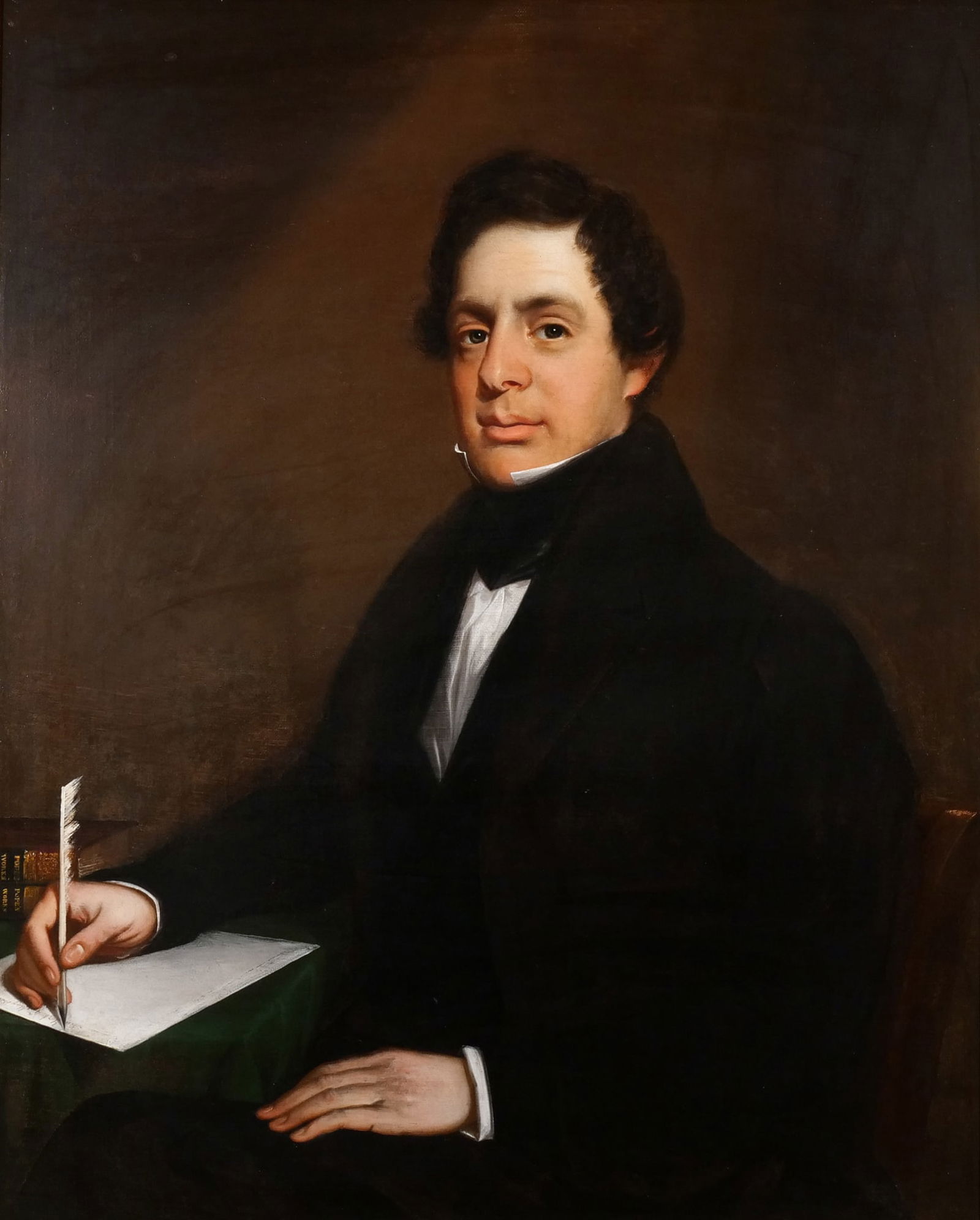 AMERICAN SCHOOL PORTRAIT, mid 19th century (1 of 9)