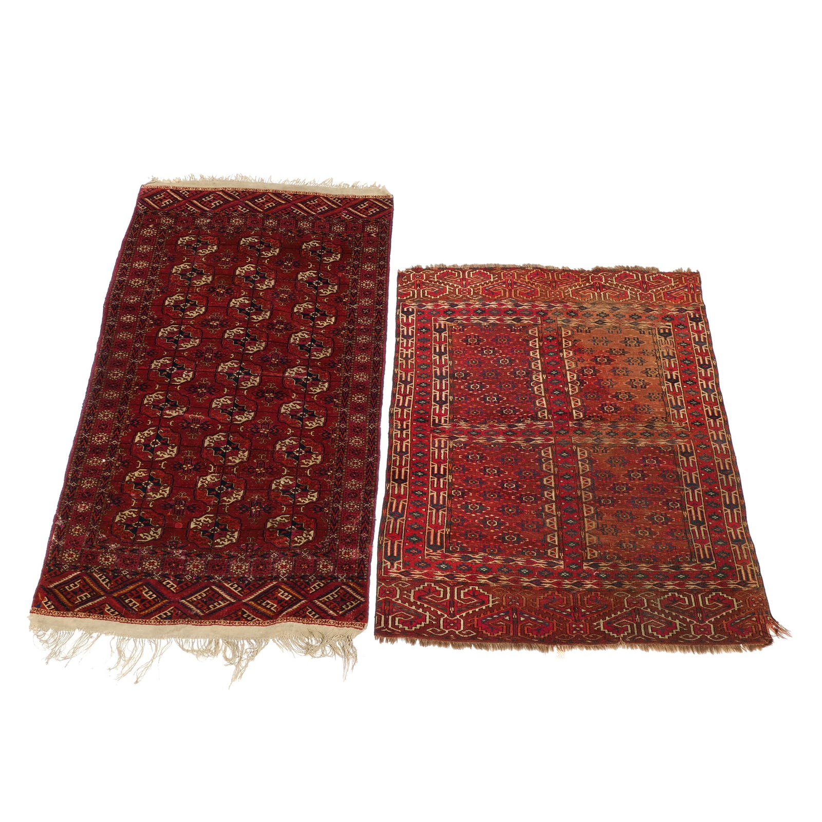 (2pc) ANTIQUE TURKMEN RUGS (1 of 10)