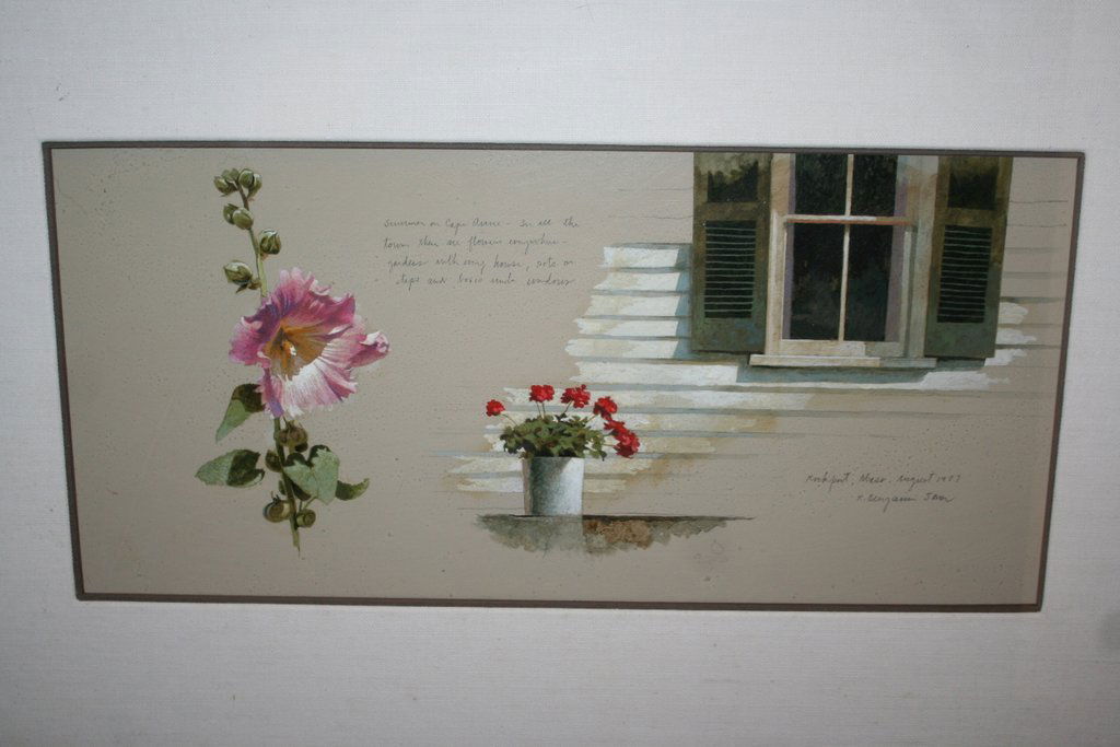 477A) R. BENJAMIN JONES, ROCKPORT MASS.1987 TEMPORA: ON BOARD 8" X 17"