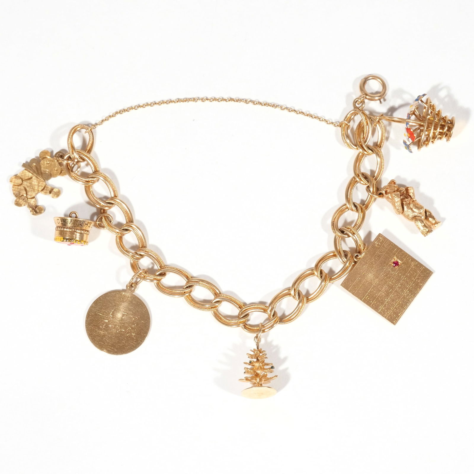 14k GOLD CHARM BRACELET (1 of 6)