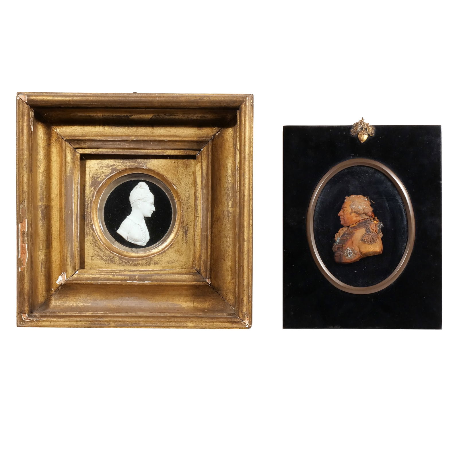 (2pc) FRAMED MINIATURES PORTRAITS (1 of 7)